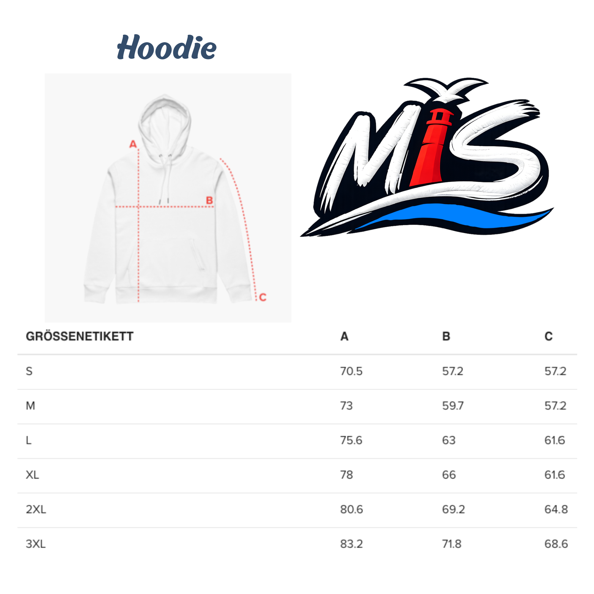 Hoodie "Meerzeit" dunkel gestickt