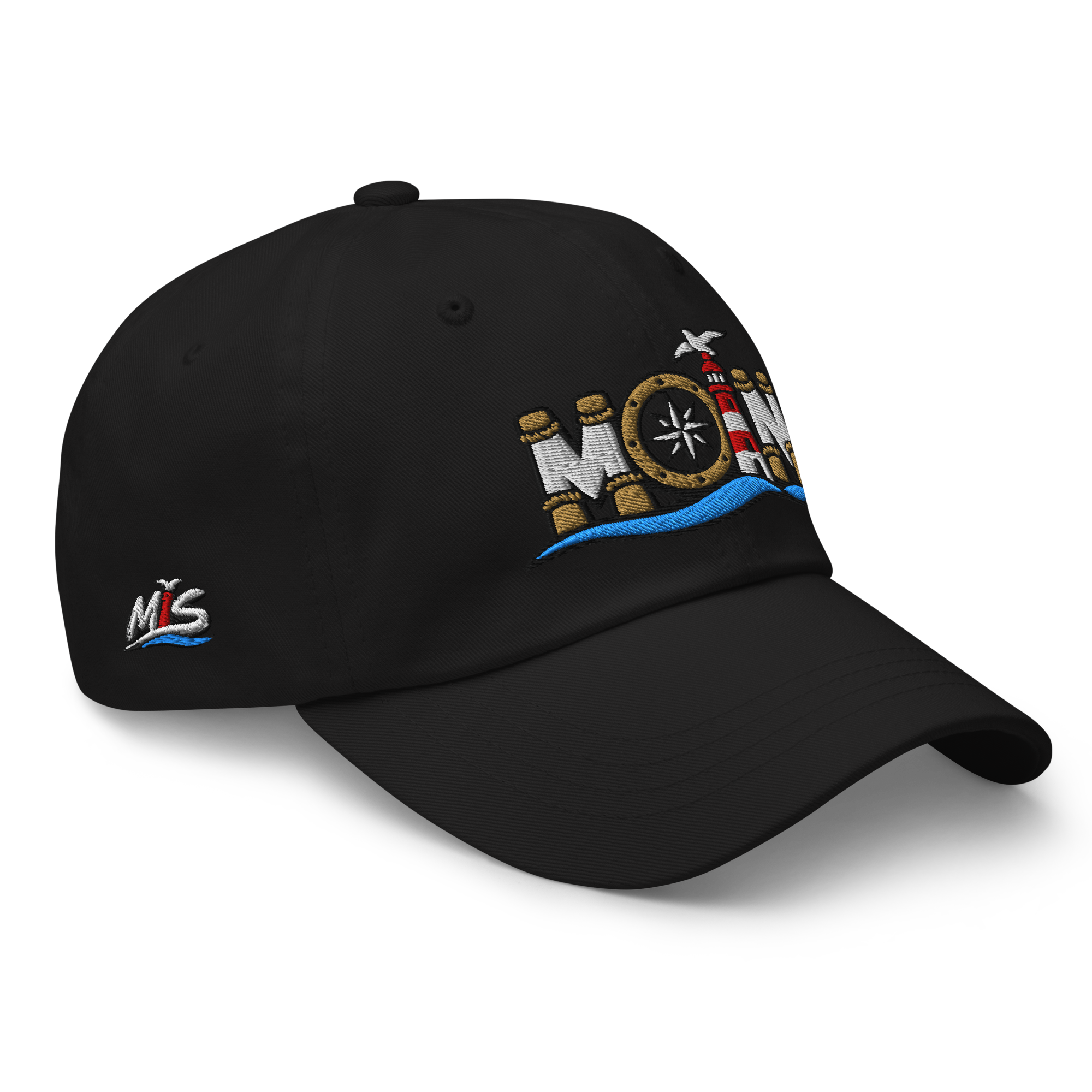 Dad hat "Moin" gestickt