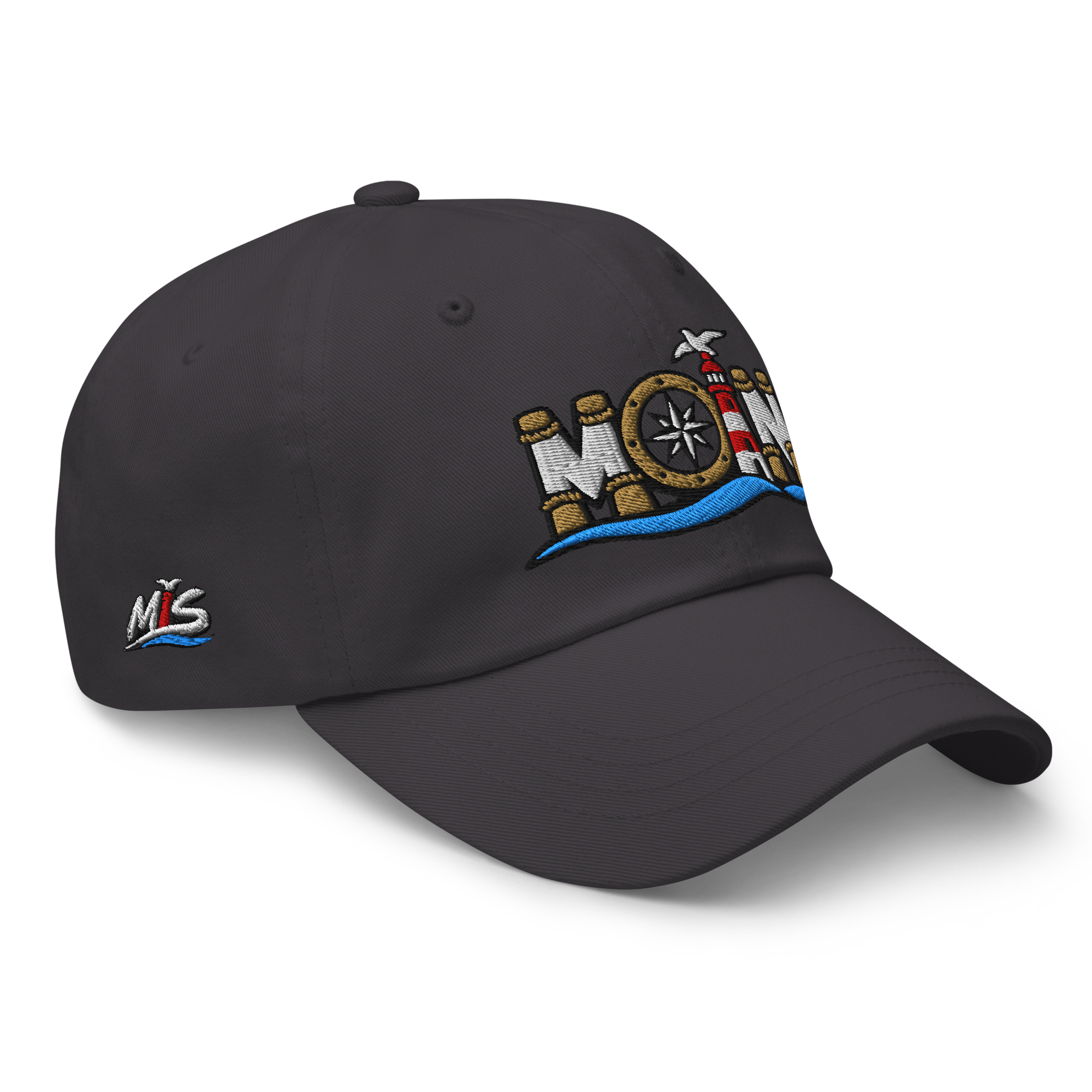 Dad hat "Moin" gestickt
