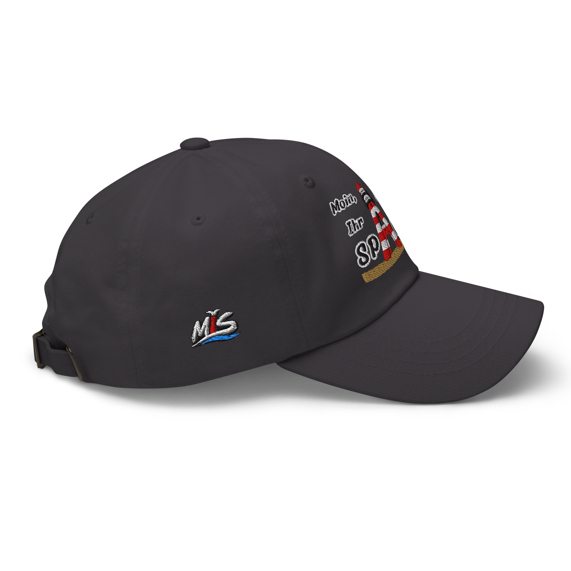 Dad hat "Moin Ihr Spacken" Dunkel gestickt