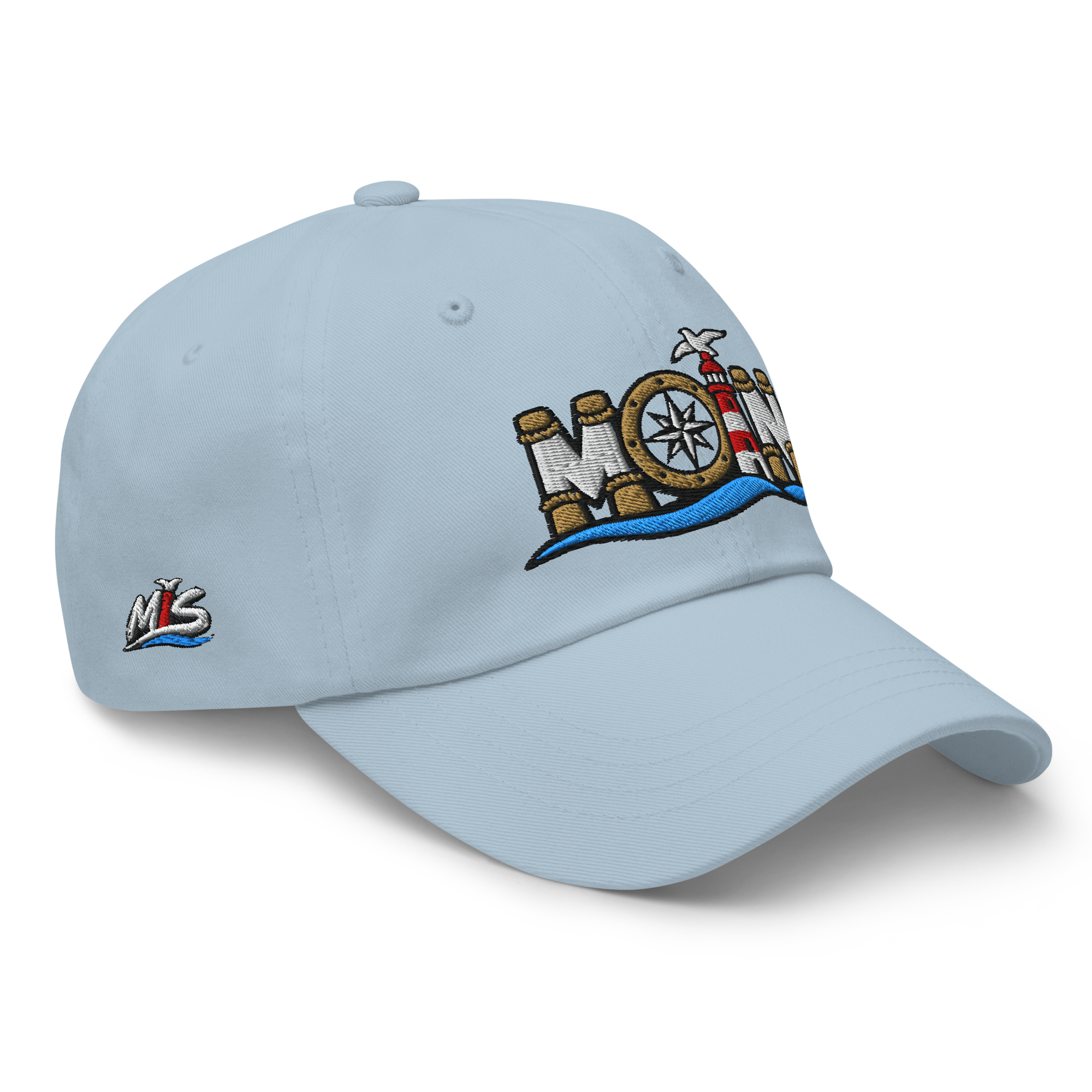 Dad hat "Moin" gestickt