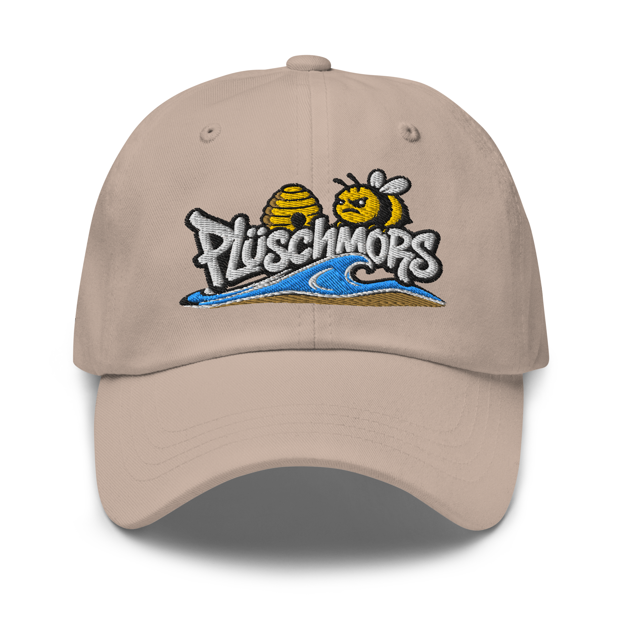 Dad hat "Plüschmors" gestickt