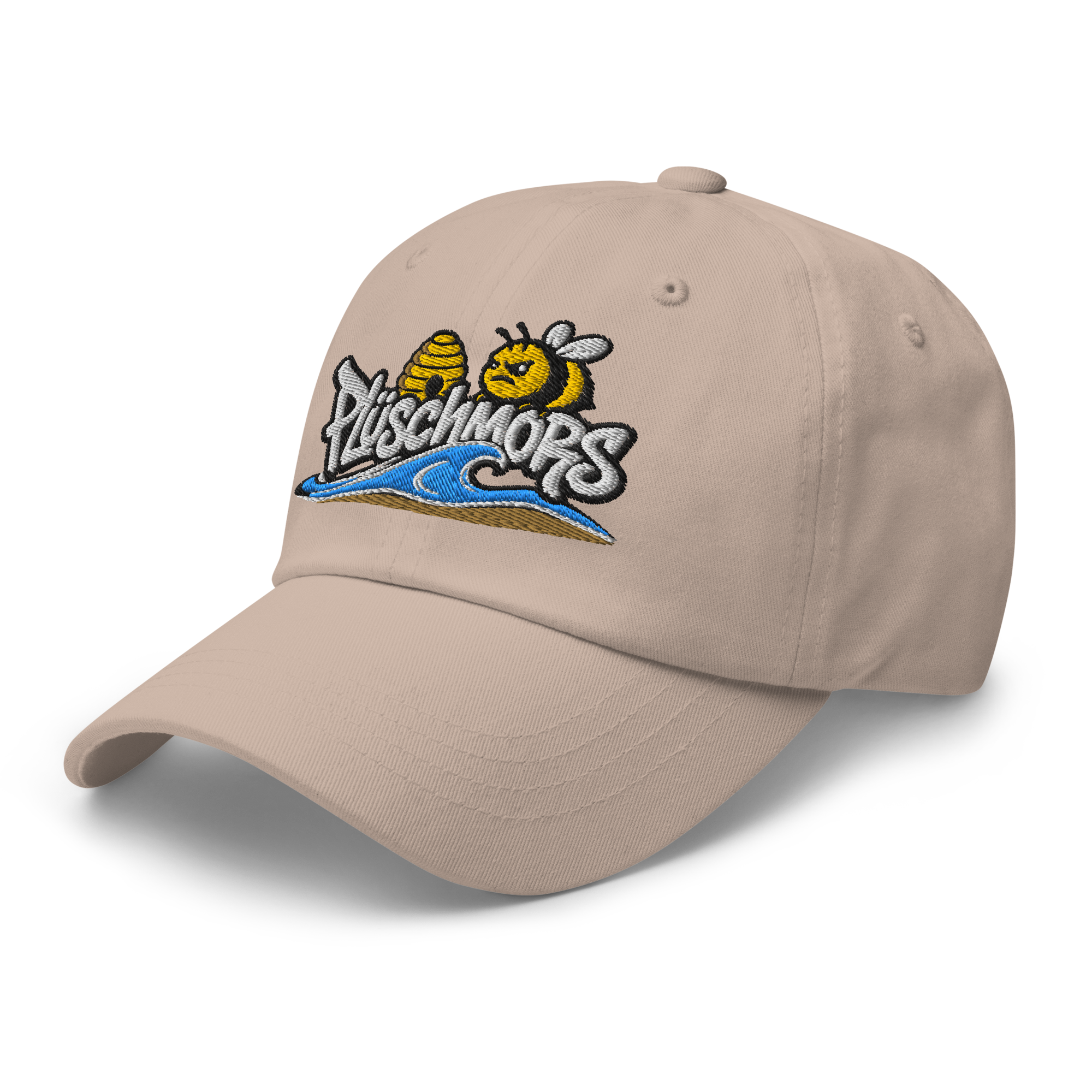 Dad hat "Plüschmors" gestickt
