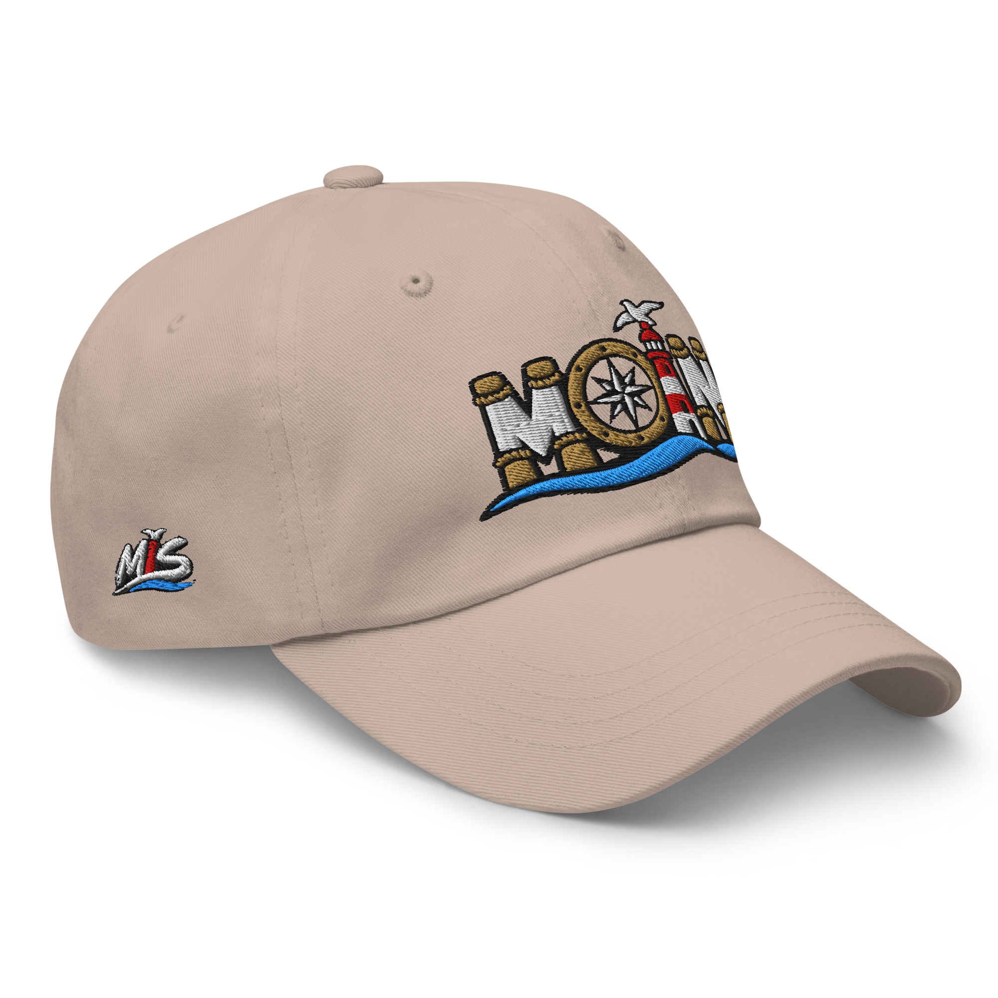 Dad hat "Moin" gestickt