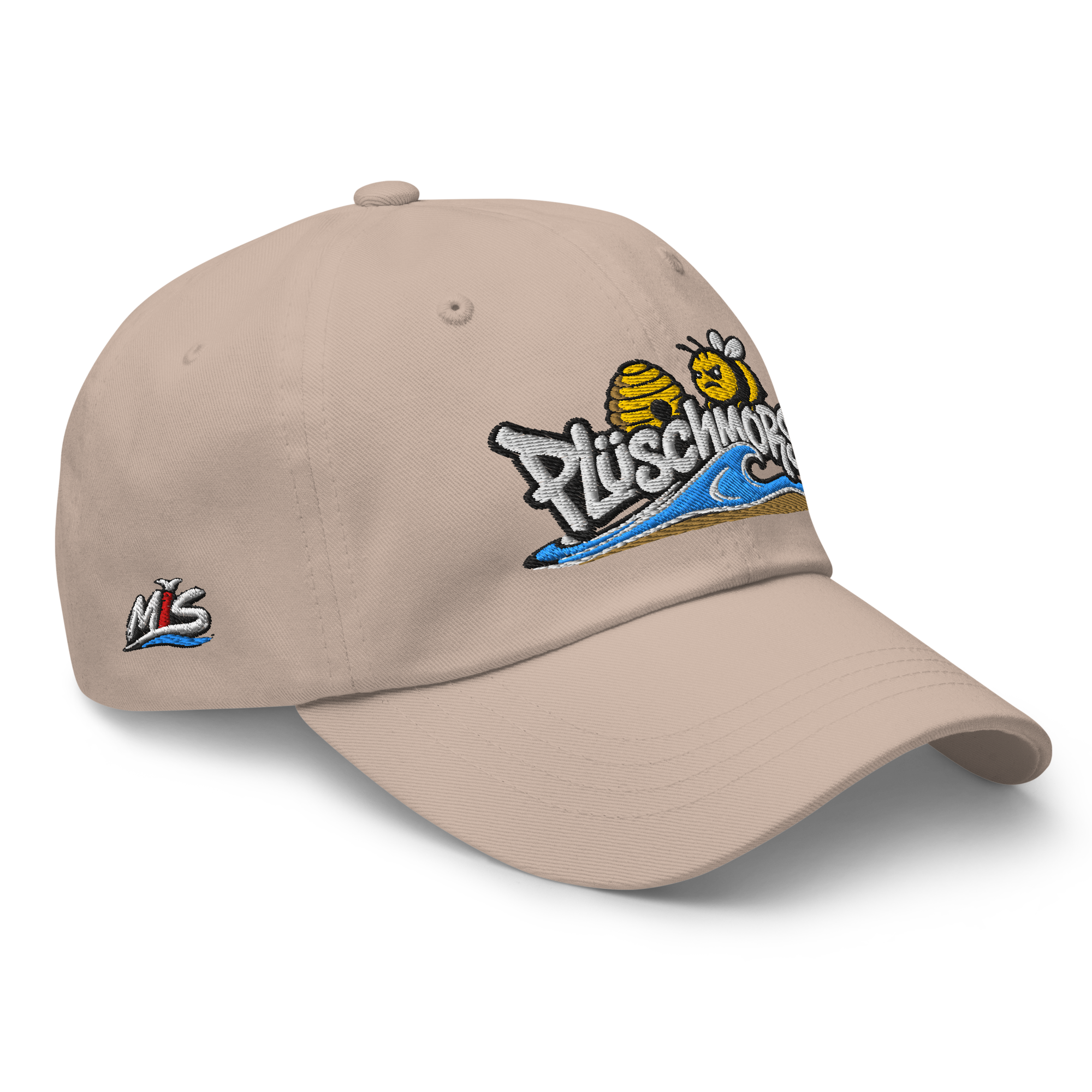 Dad hat "Plüschmors" gestickt