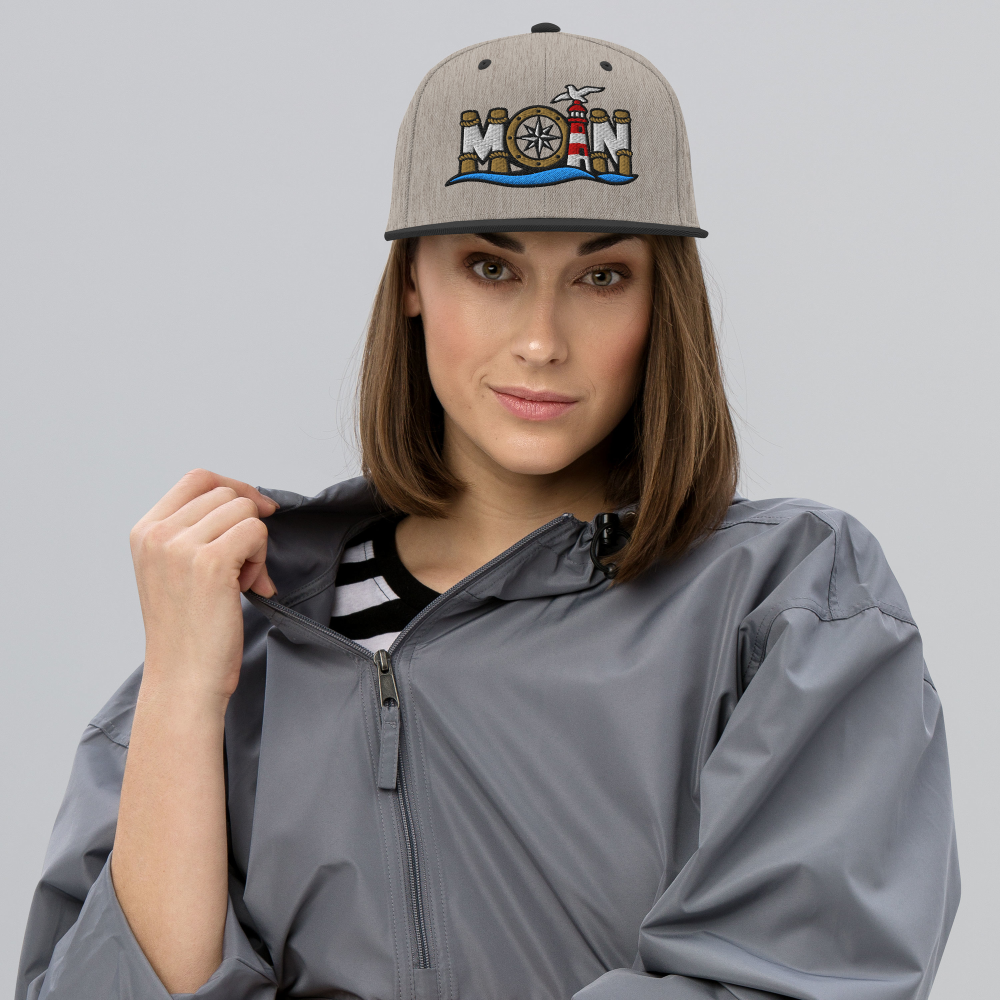 Snapback "Moin" gestickt