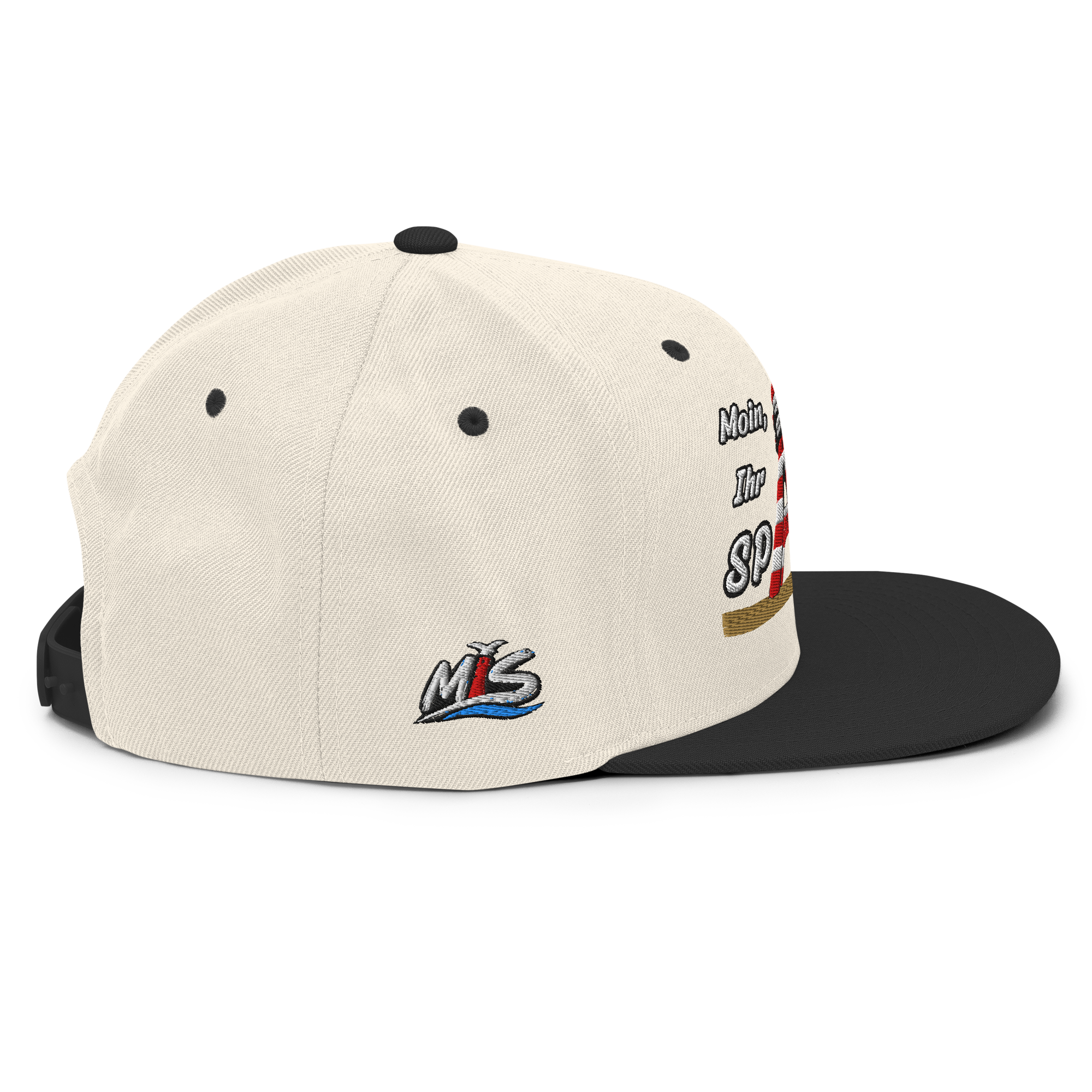 Snapback "Moin Ihr Spacken" DUNKEL gestickt