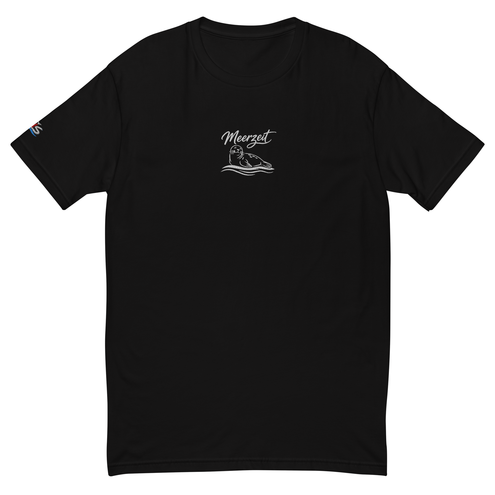Men´s T-shirt enganliegend "Meerzeit" gestickt