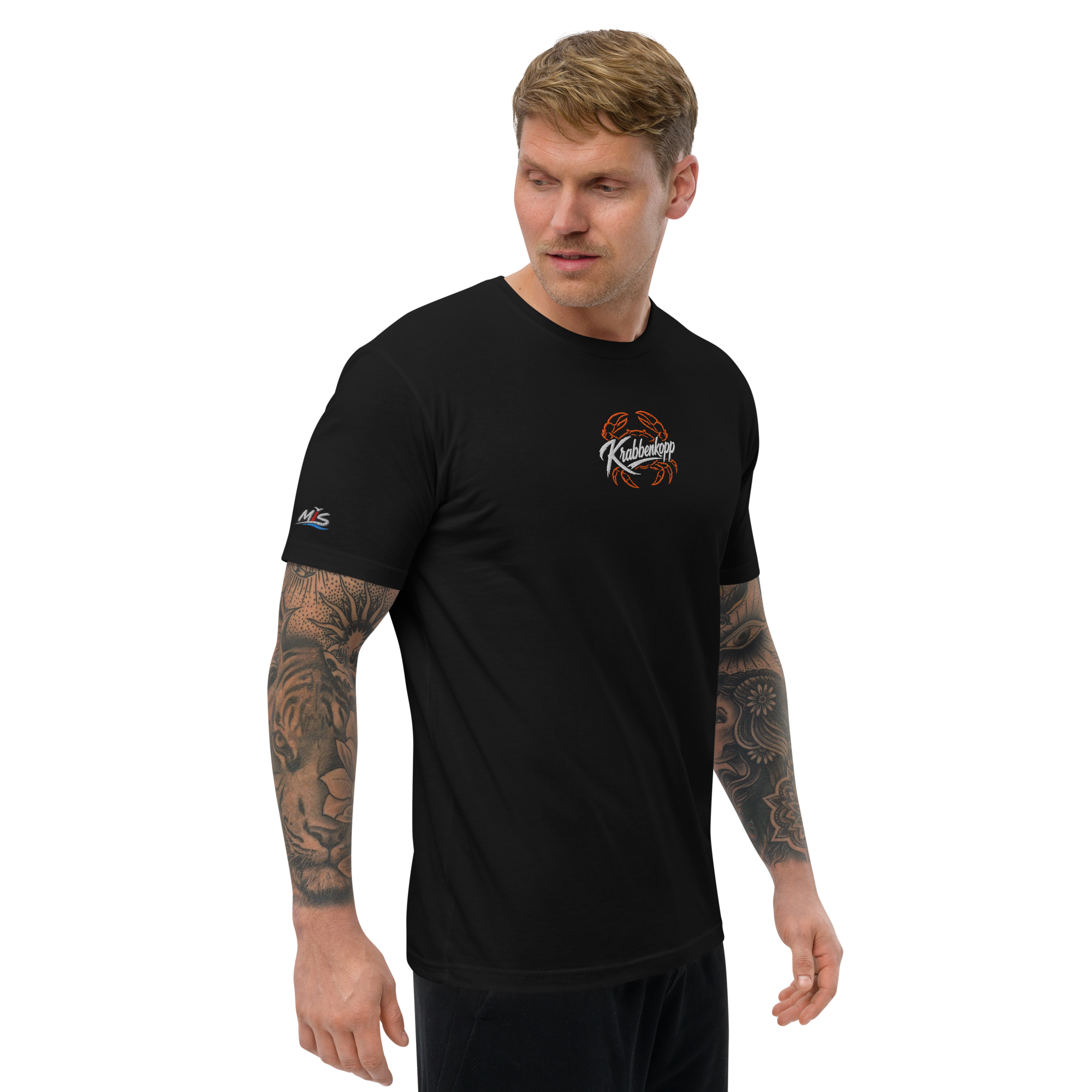 Men´s T-shirt enganliegend "Krabbenkopp" gestickt