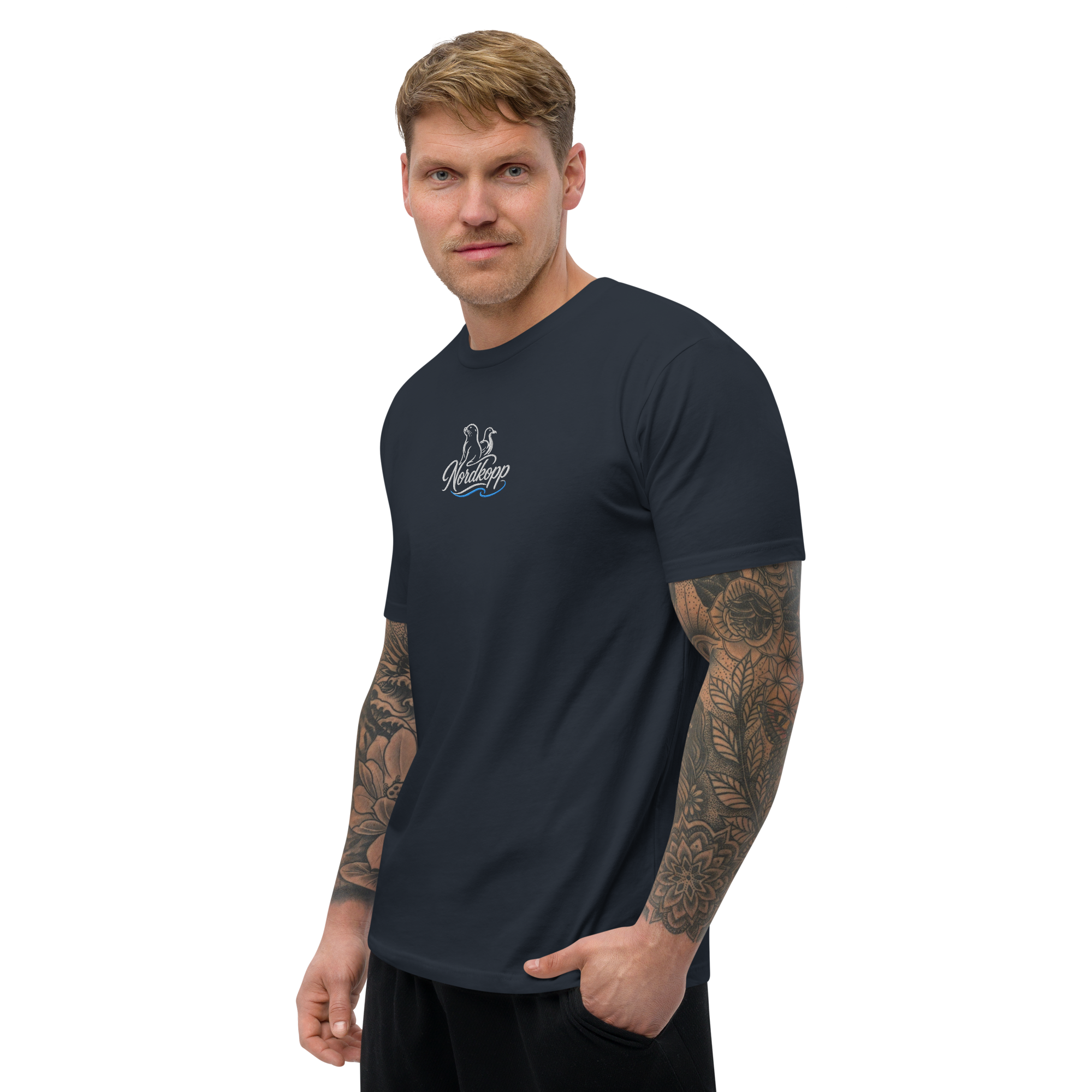 Men´s T-shirt enganliegend "Nordkopp" gestickt