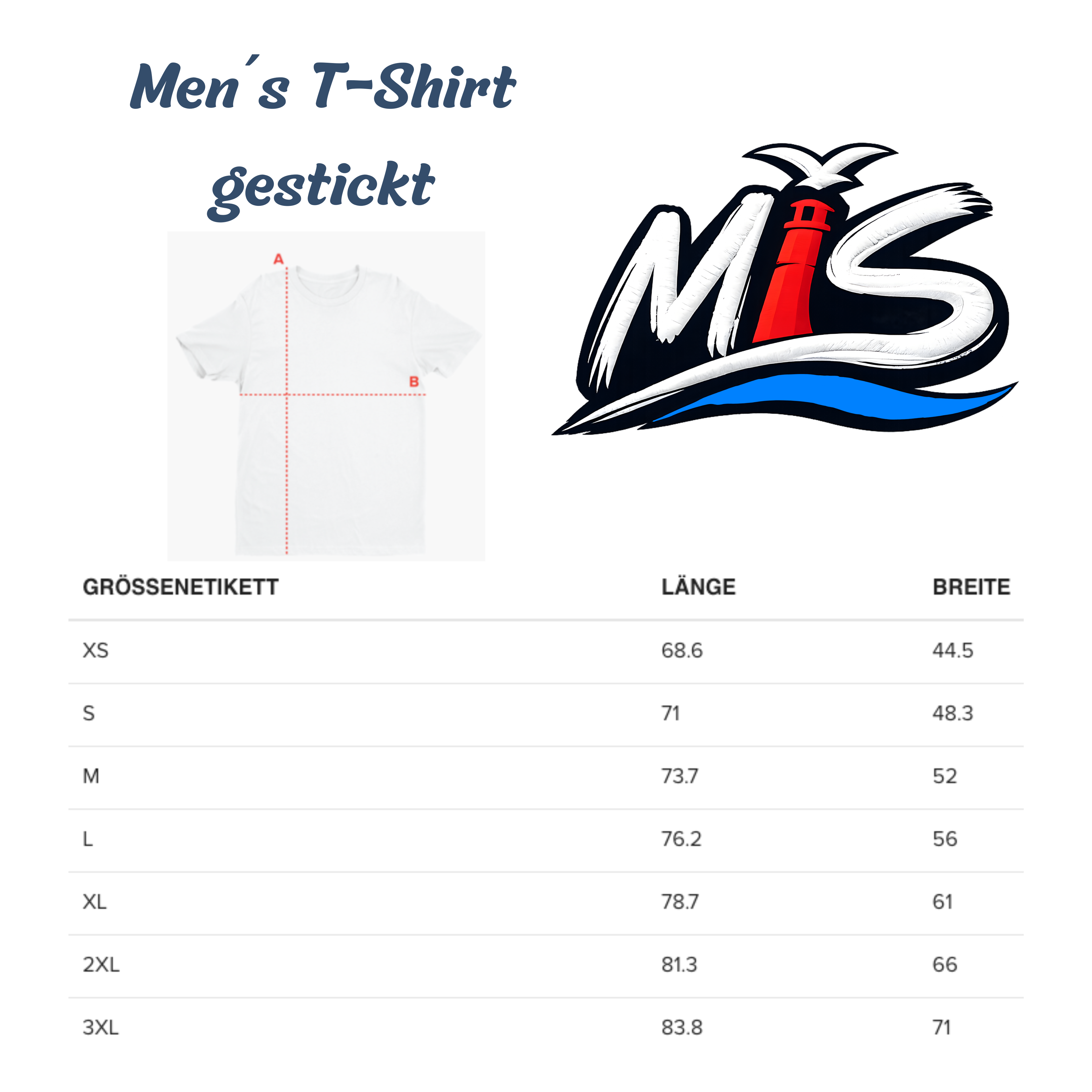 Men´s T-shirt enganliegend "löppt" gestickt