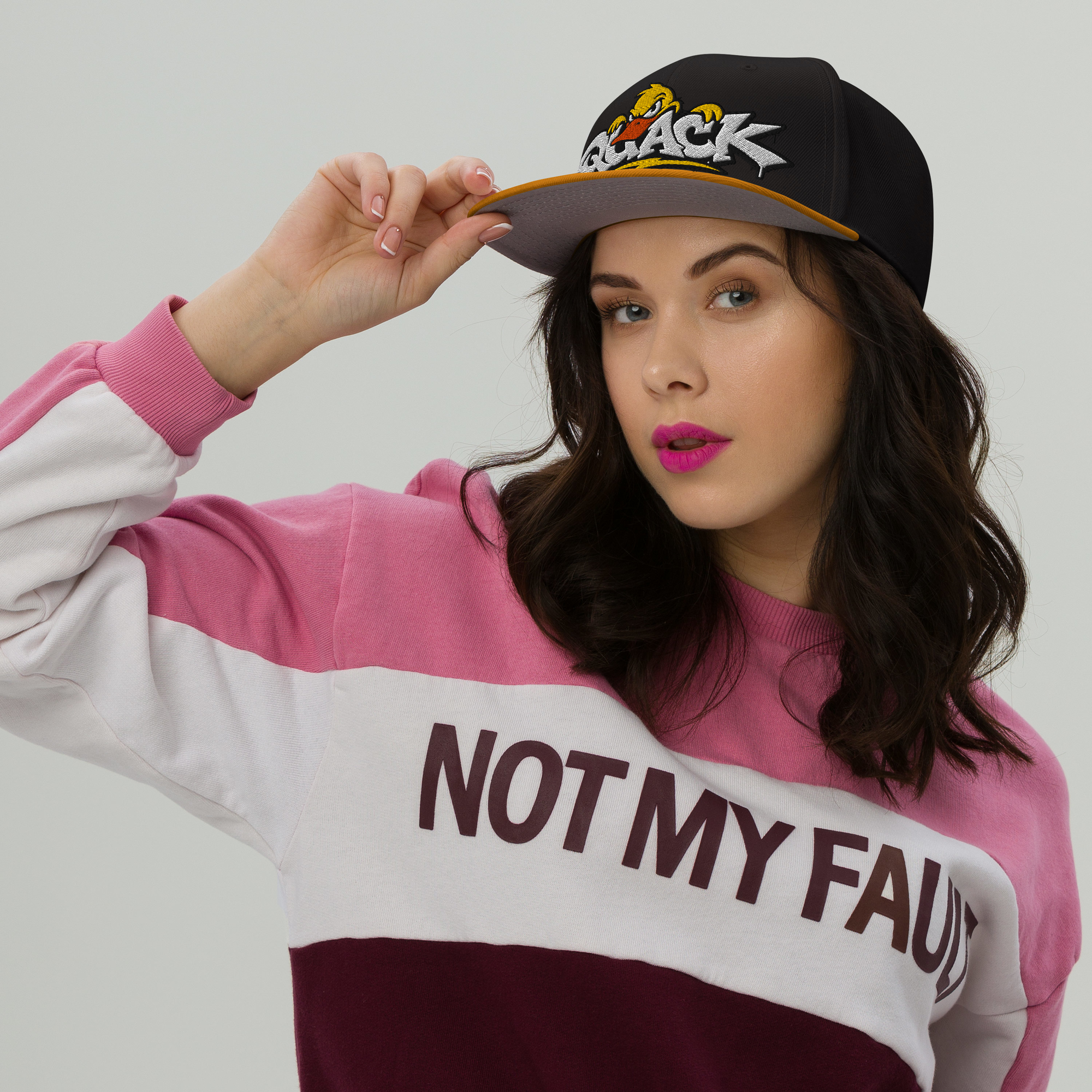 Snapback Hat "Quack one" gestickt