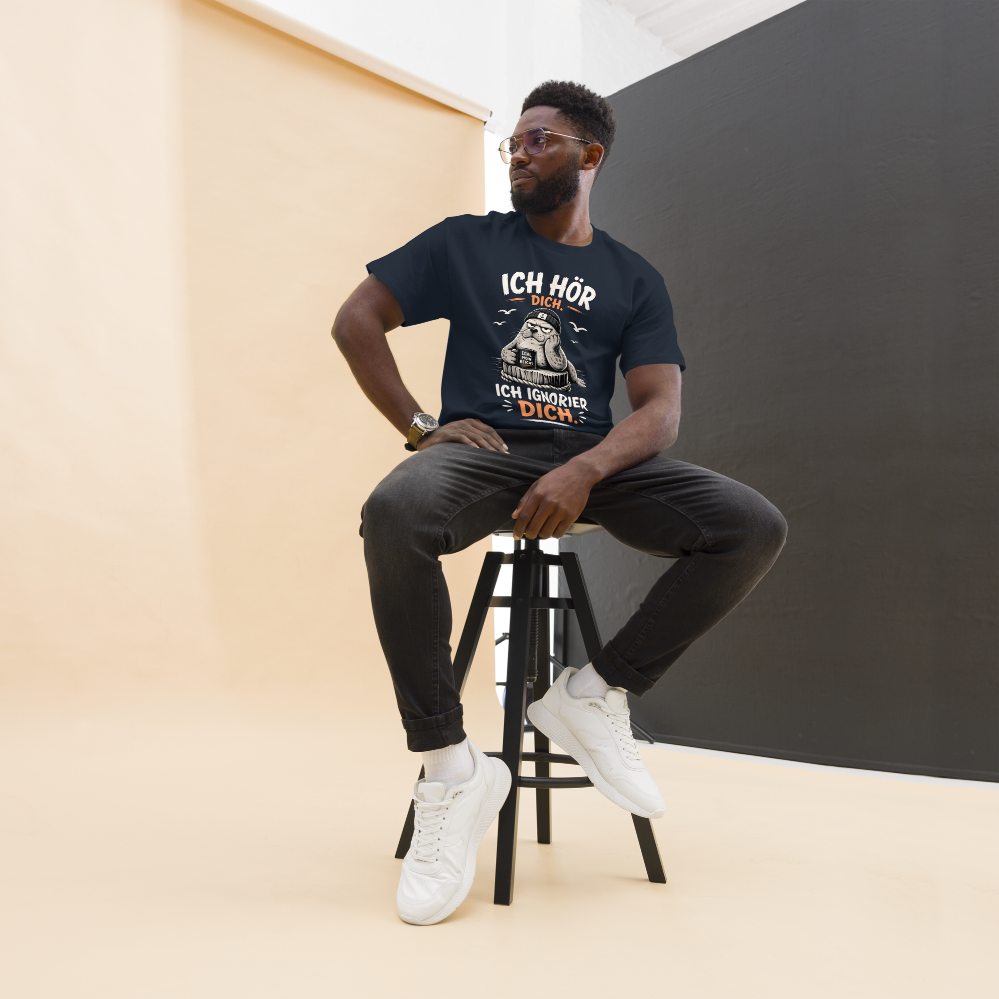 Unisex "Ich hör dich, ich ignorier dich" print