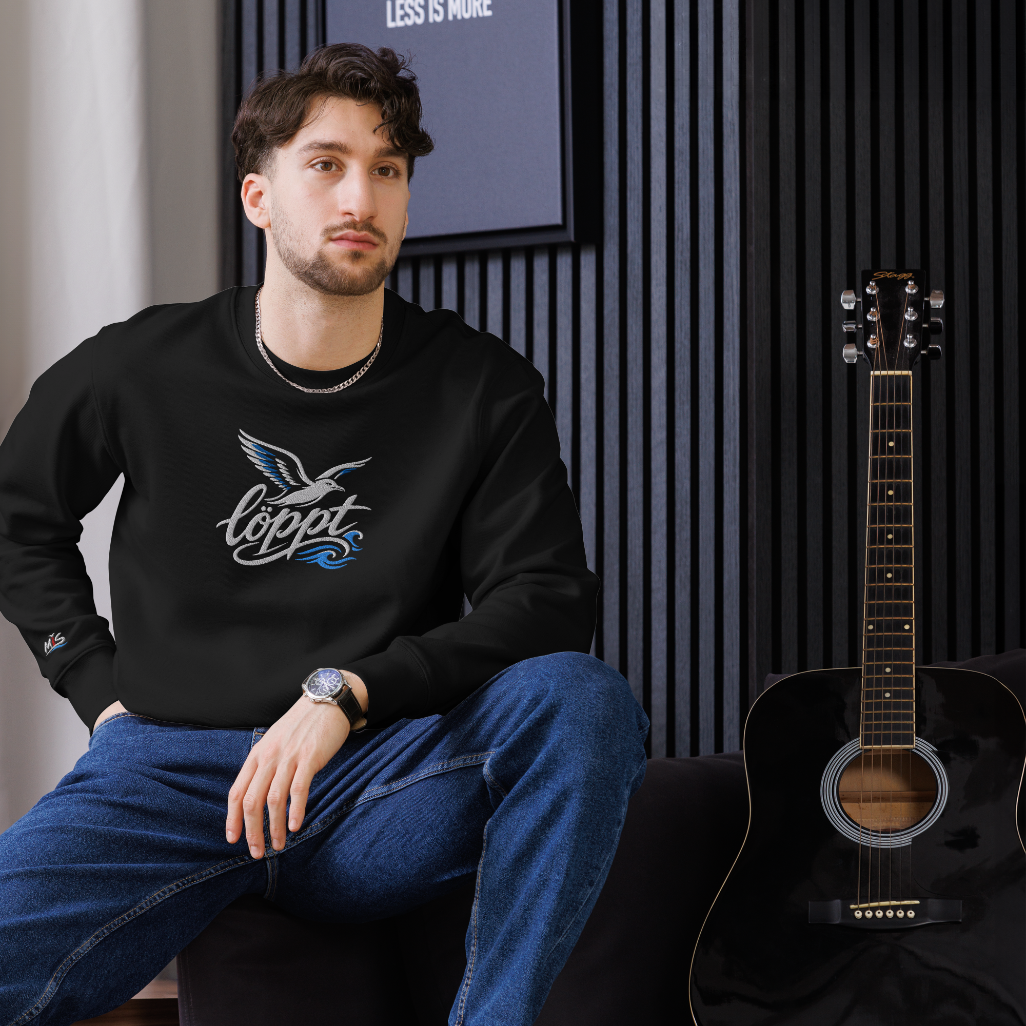 Sweatshirt "löppt" gestickt