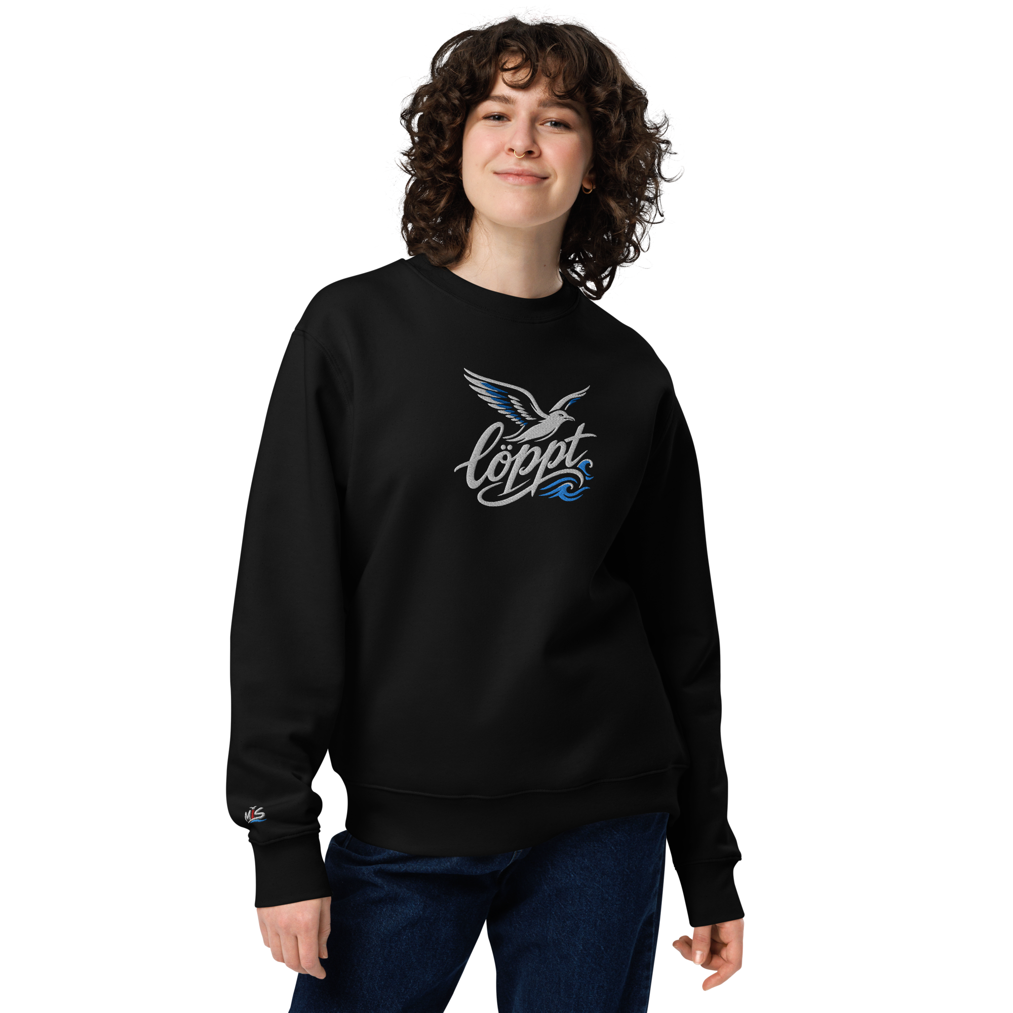 Sweatshirt "löppt" gestickt