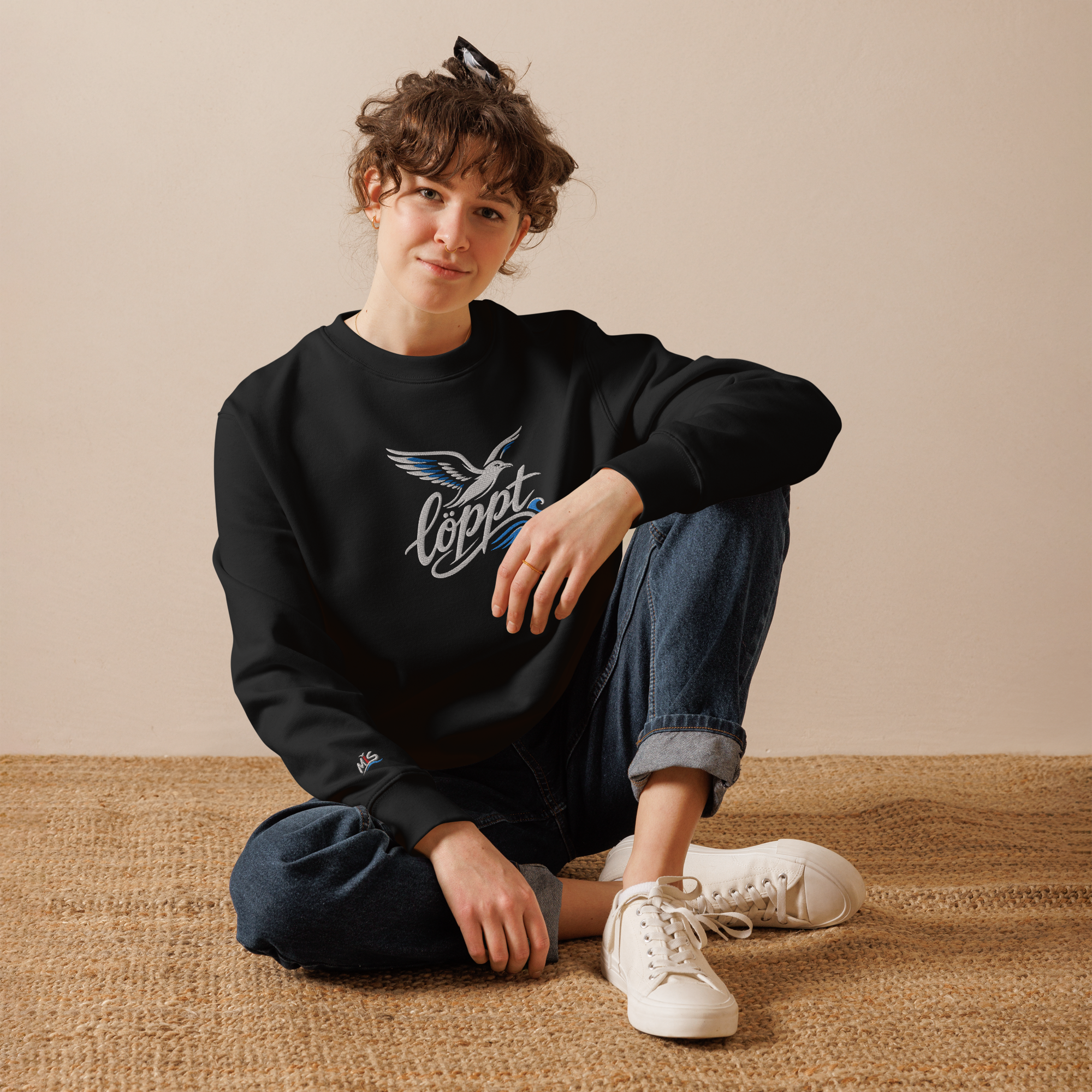 Sweatshirt "löppt" gestickt