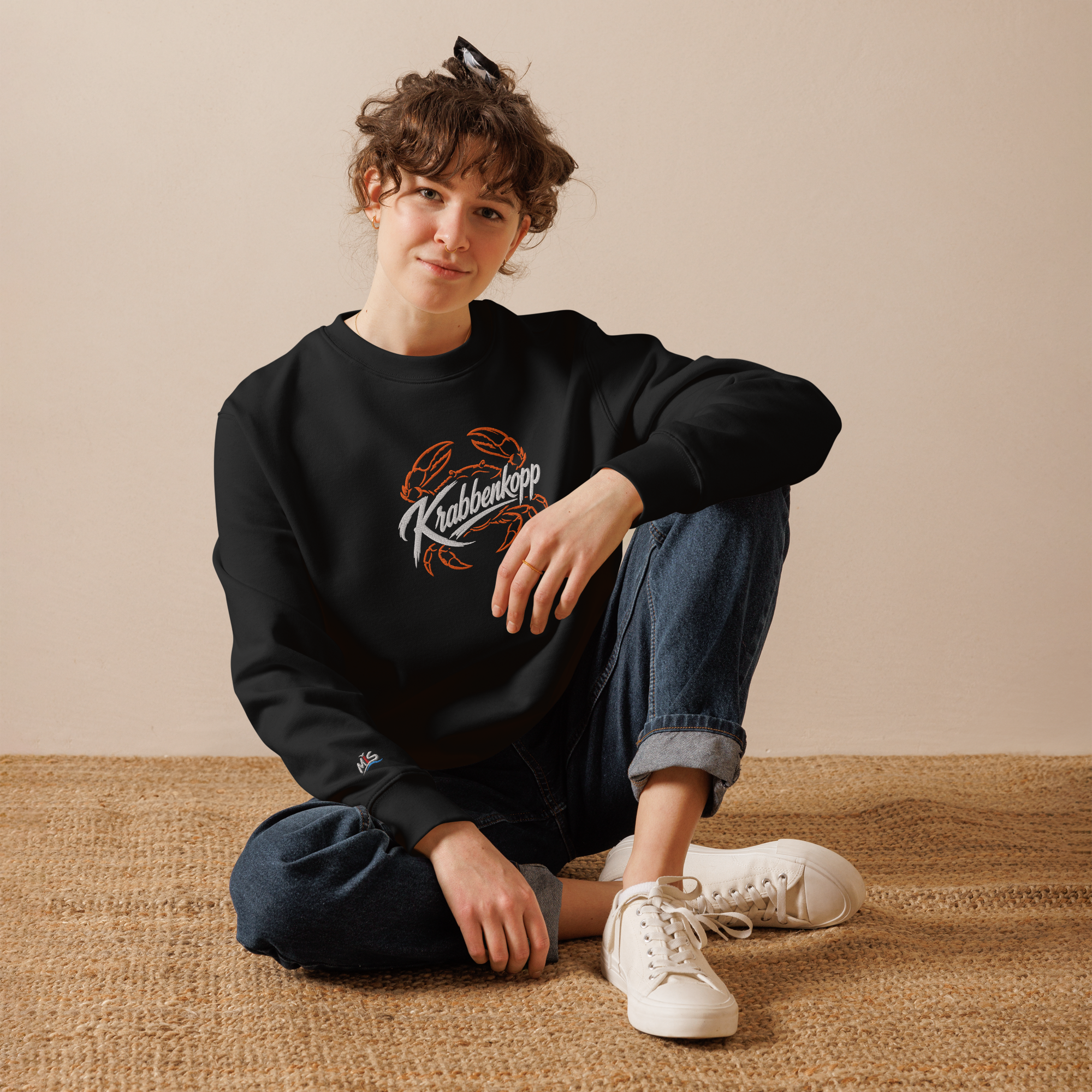 Sweatshirt "Krabbenkopp" gestickt