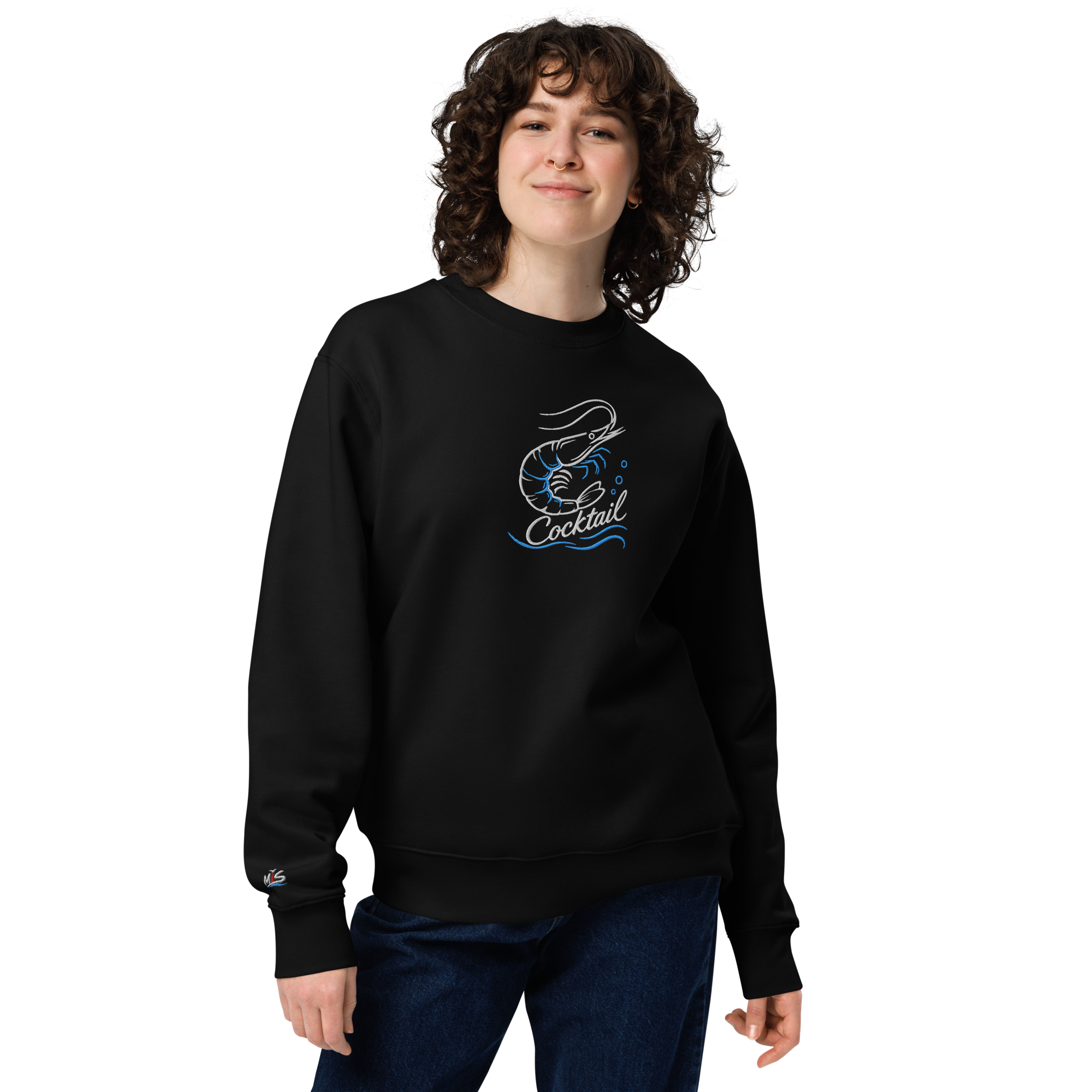 Sweatshirt "Scrimp-Cocktail" gestickt