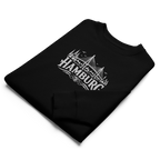 Sweatshirt Hamburg-Kollektion "Hamburg Köhlbrandbrücke" – Schwarz – Vorderansicht