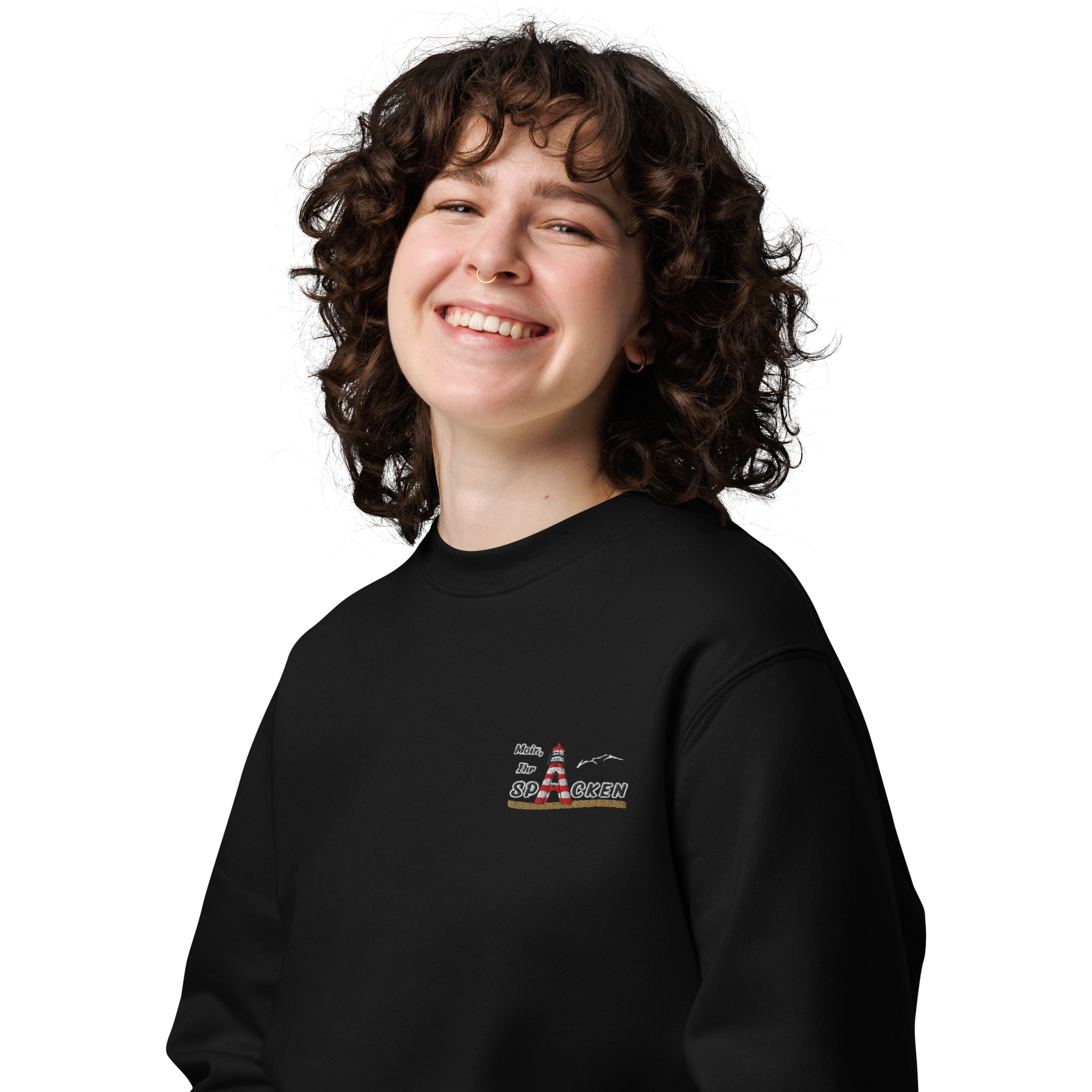 Sweatshirt "Moin Ihr Spacken" gestickt