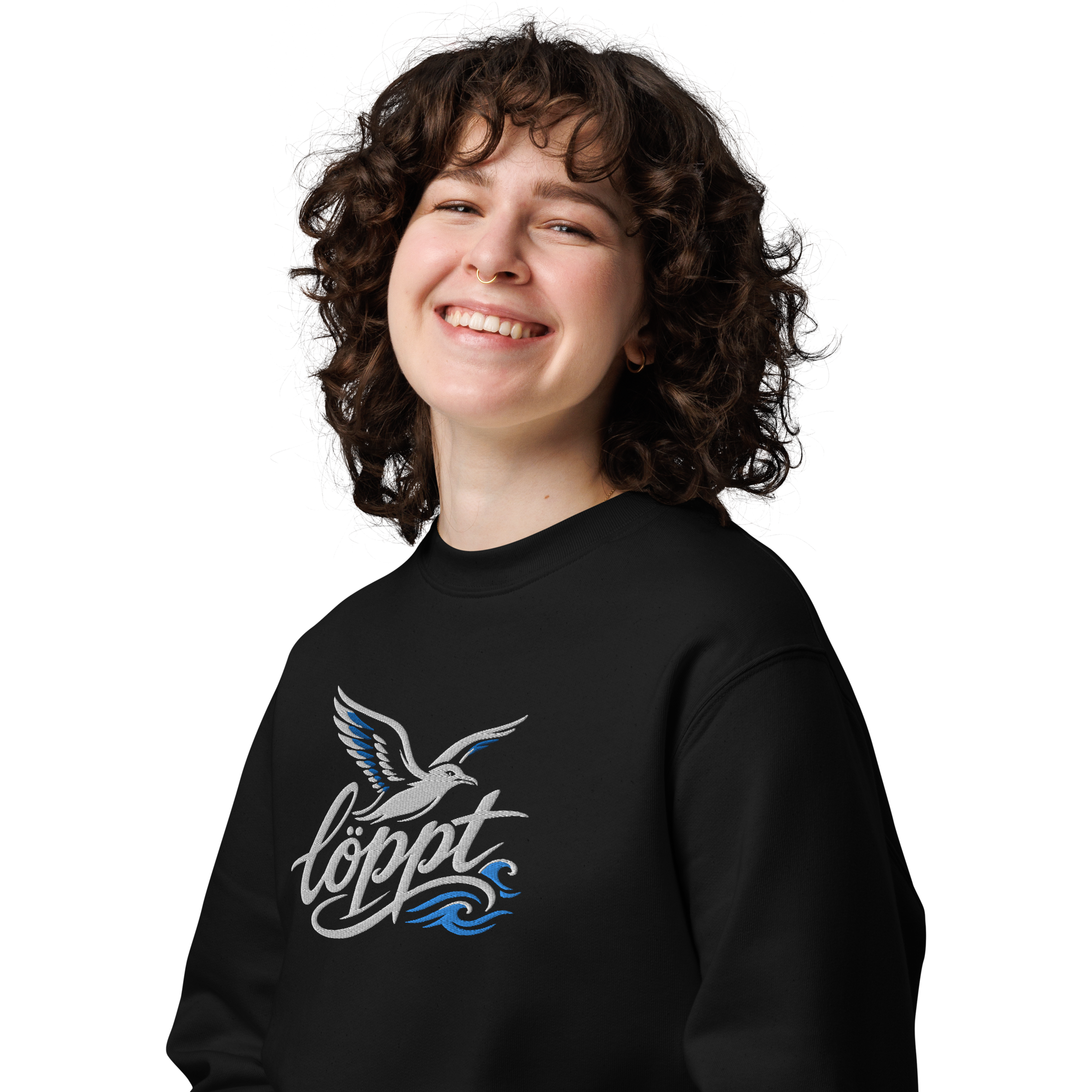 Sweatshirt "löppt" gestickt