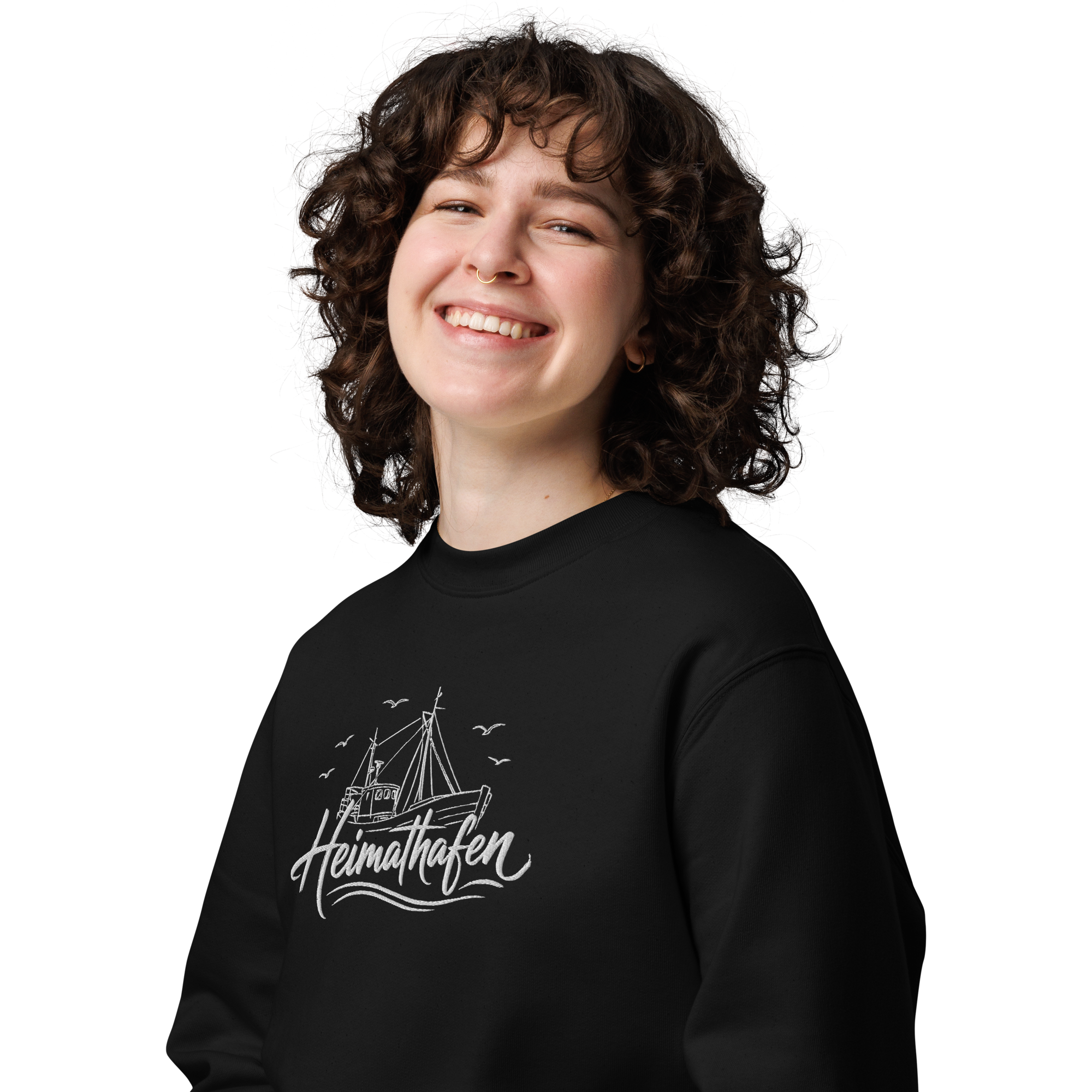 Sweatshirt "Heimathafen" gestickt
