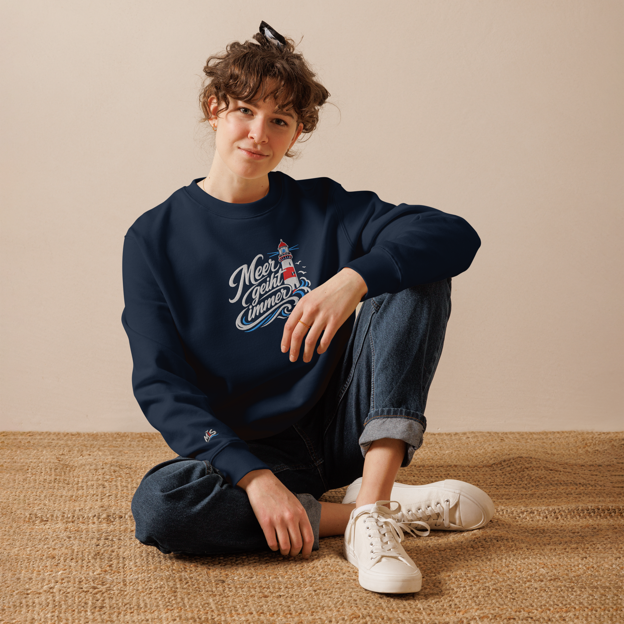 Sweatshirt "Meer geht immer" gestickt