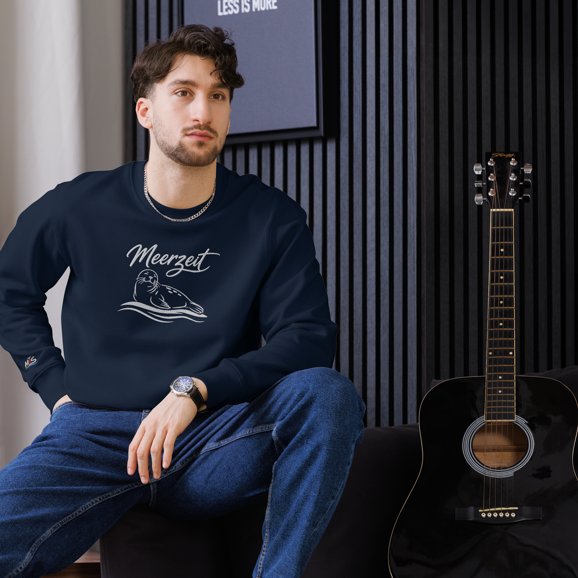 Sweatshirt "Meerzeit" gestickt