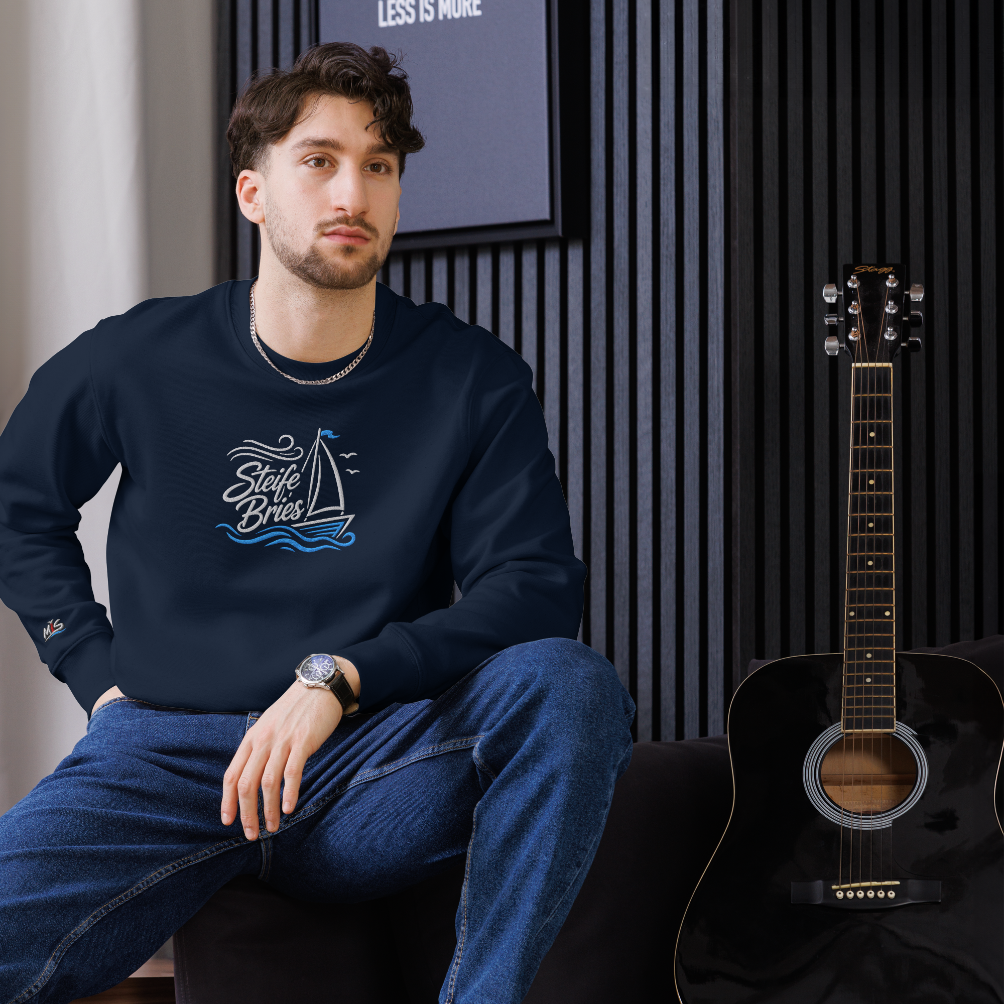 Sweatshirt "Steife Bries" gestickt