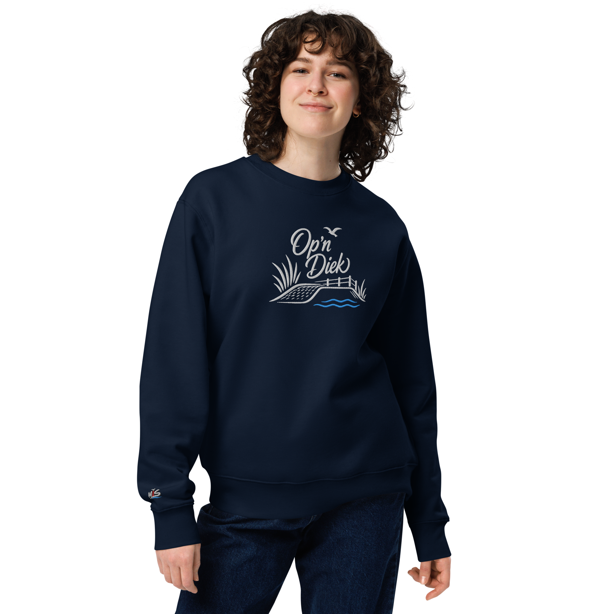 Sweatshirt "Op´n Diek" gestickt