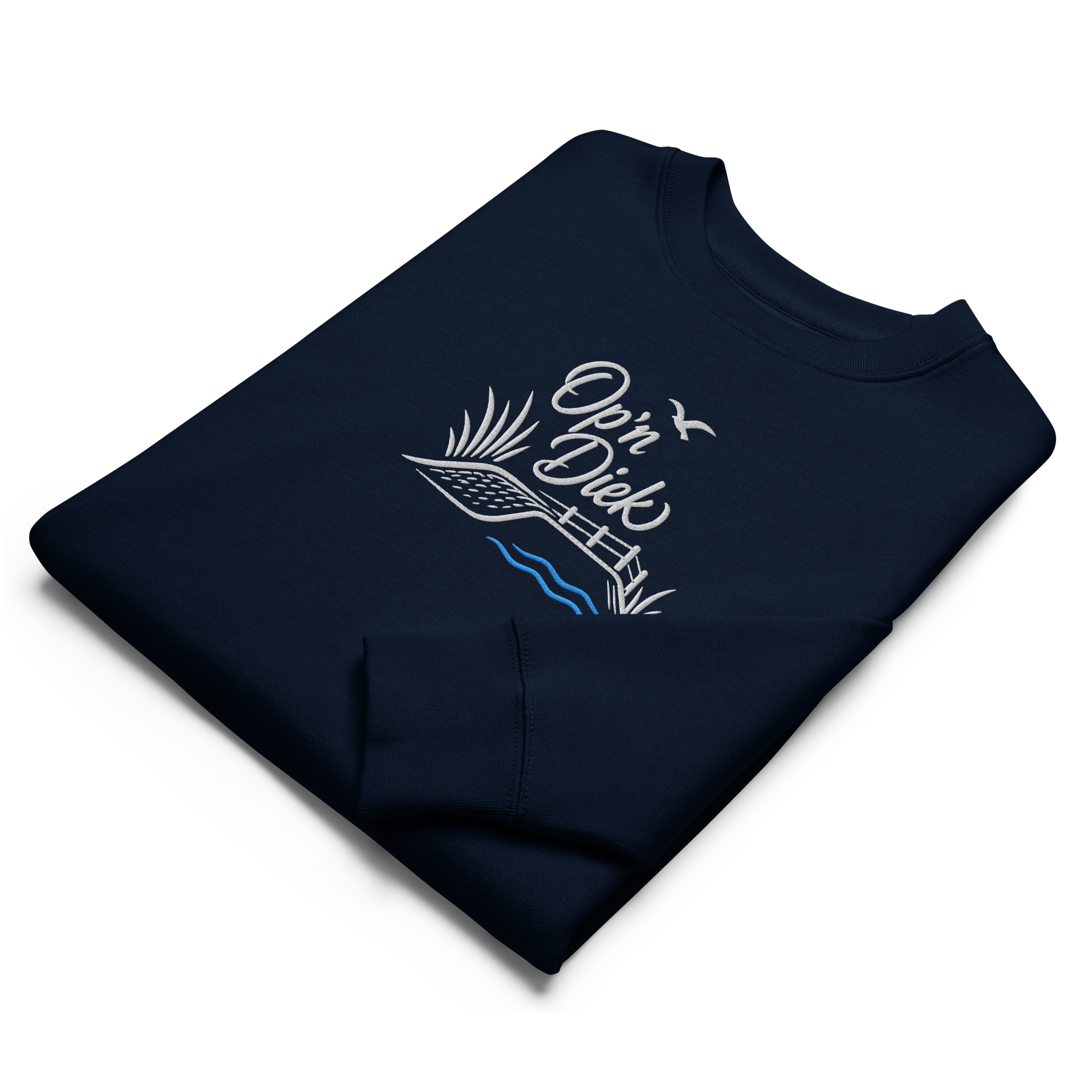 Sweatshirt "Op´n Diek" gestickt