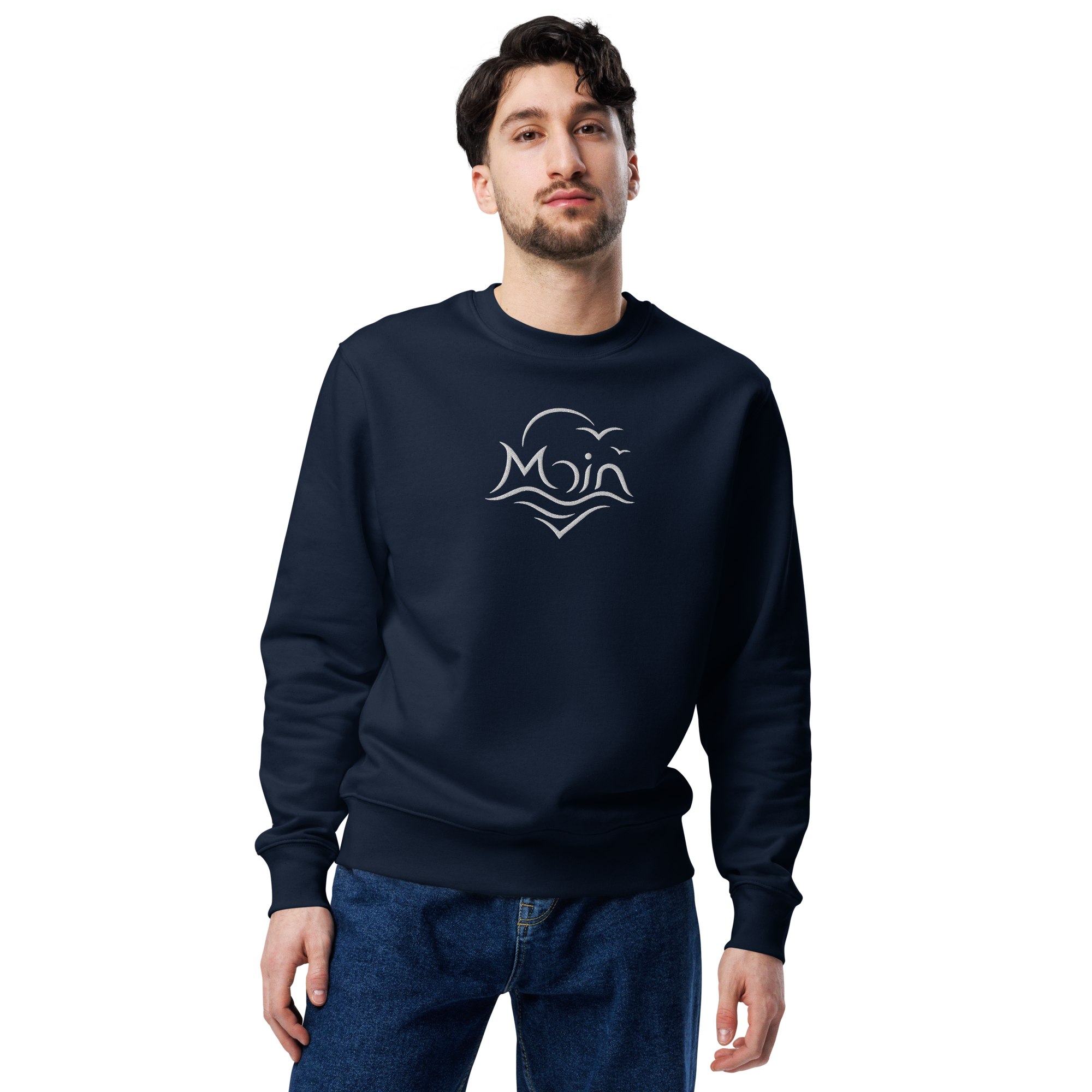 Sweatshirt "Moin weiß" gestickt