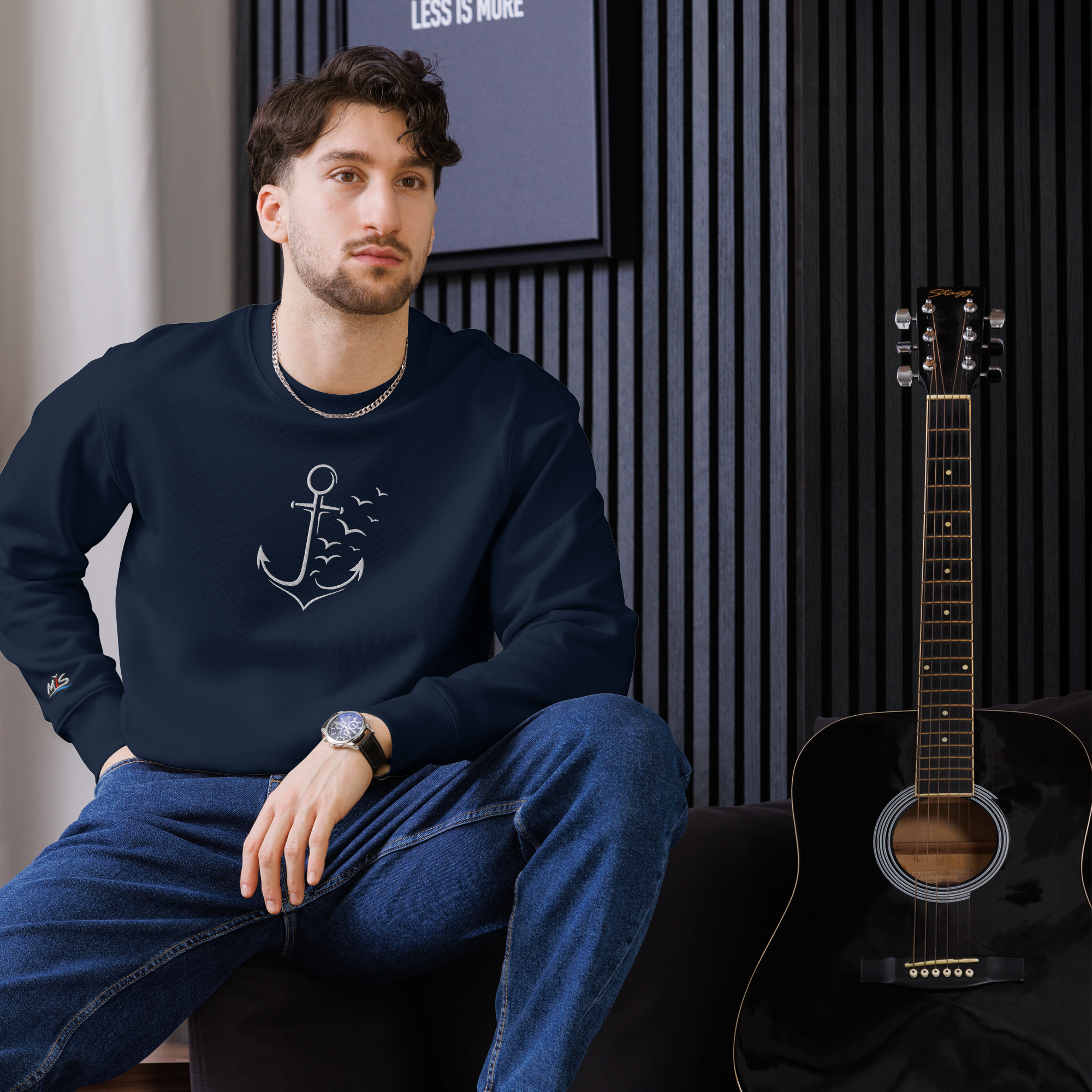 Sweatshirt "Möwenanker" gestickt