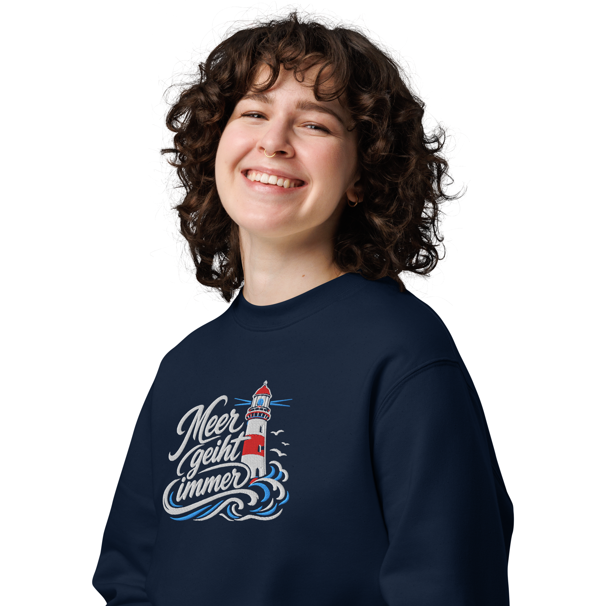 Sweatshirt "Meer geht immer" gestickt