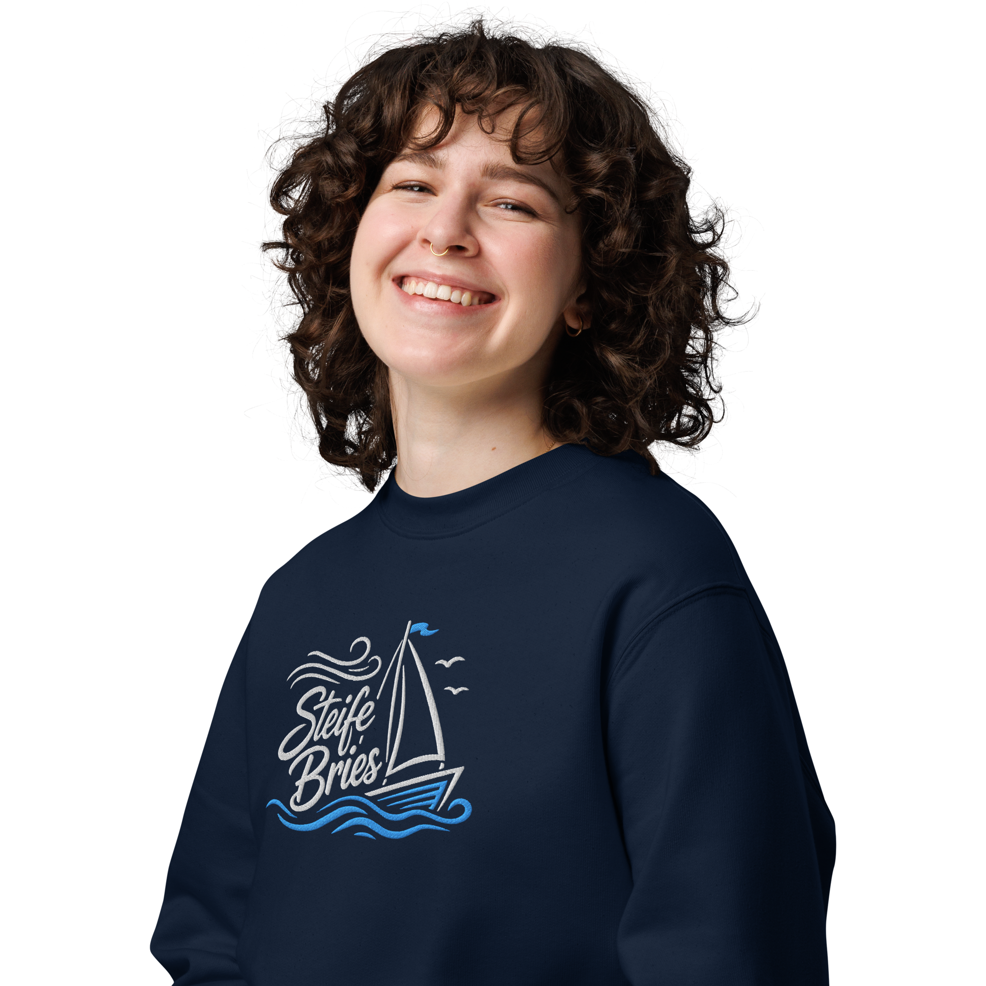 Sweatshirt "Steife Bries" gestickt