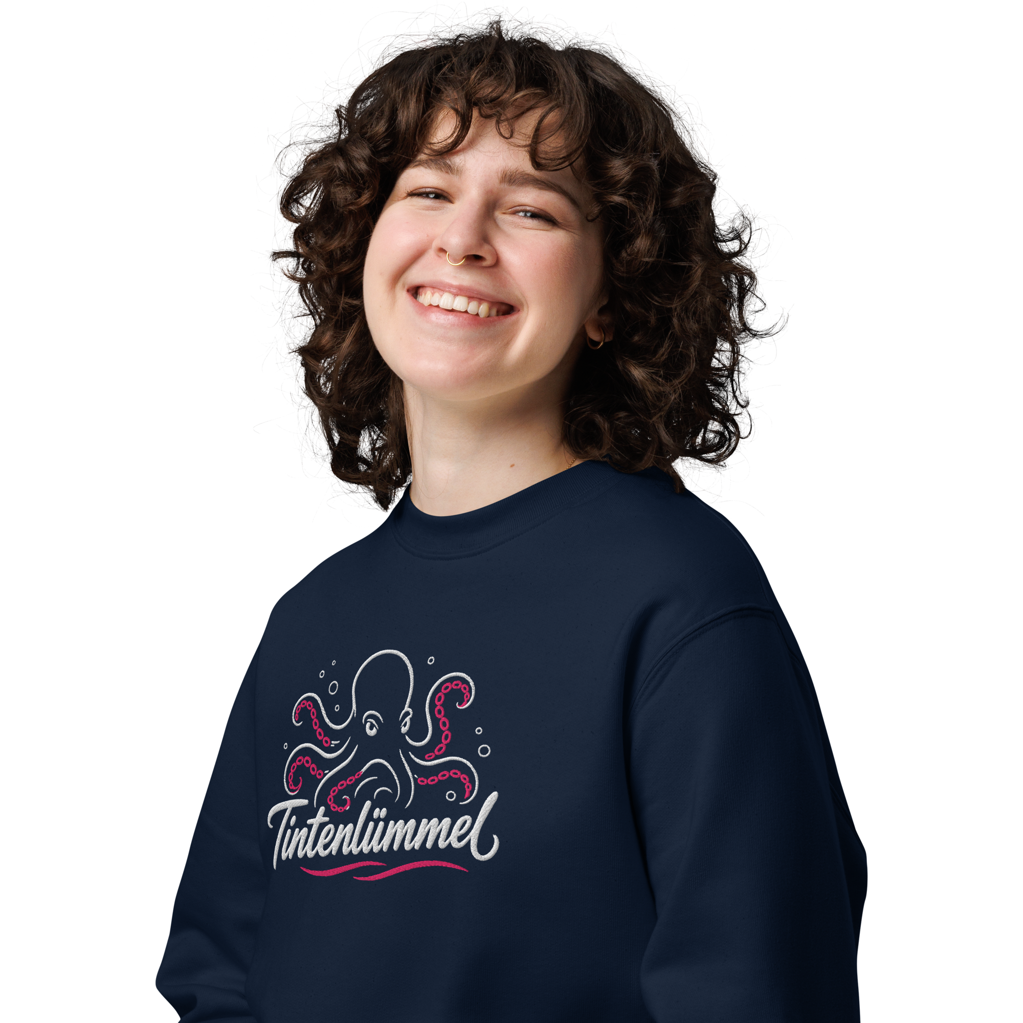 Sweatshirt "Tintenlümmel pink" gestickt