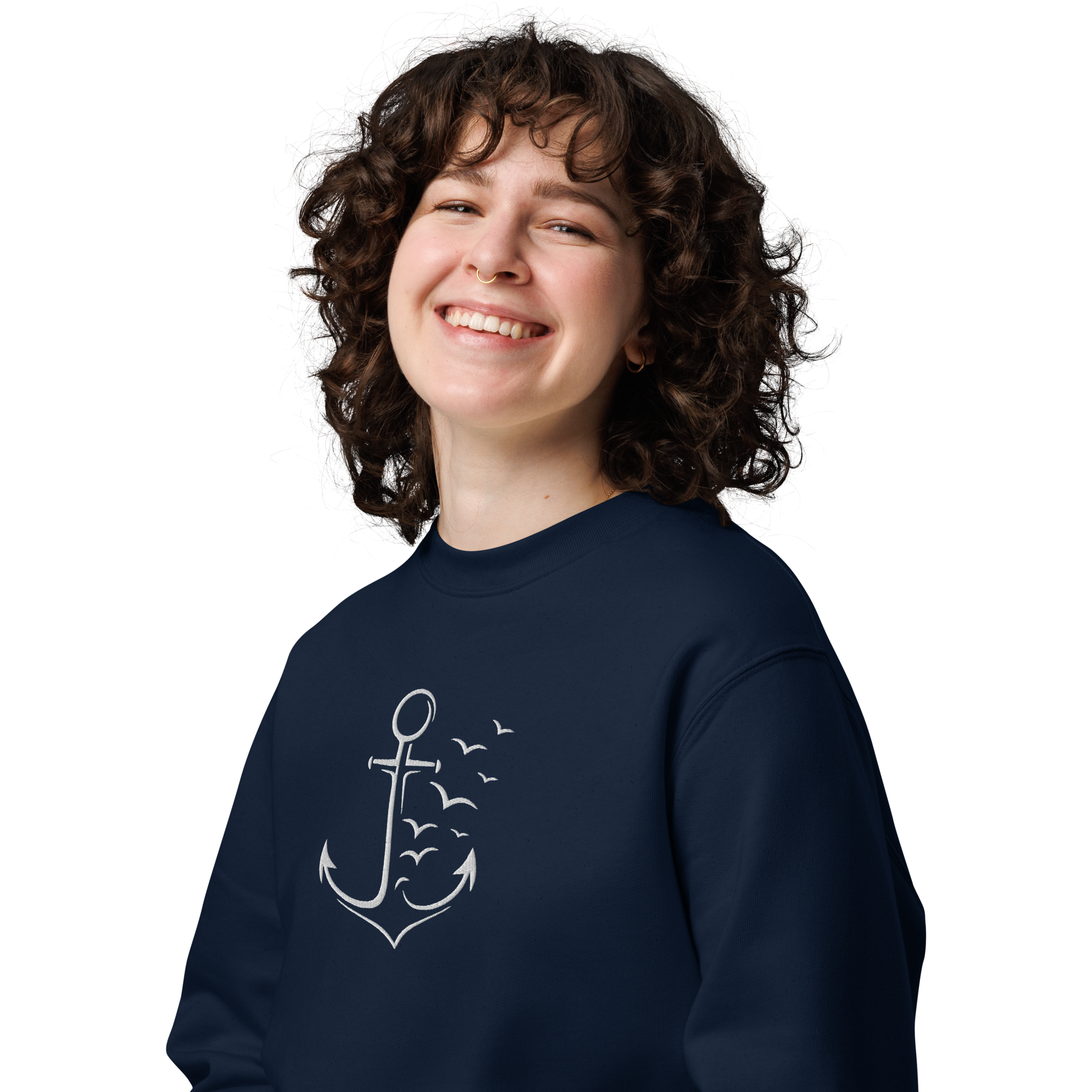 Sweatshirt "Möwenanker" gestickt