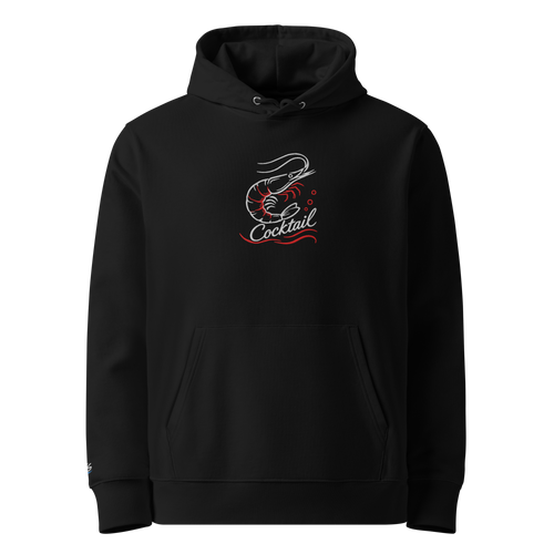 Hoodie "Scrimp-Cocktail" – Schwarz – Vorderansicht