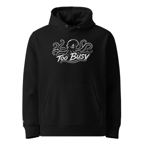 Hoodie Danger "Kraken- too busy" – Schwarz – Vorderansicht