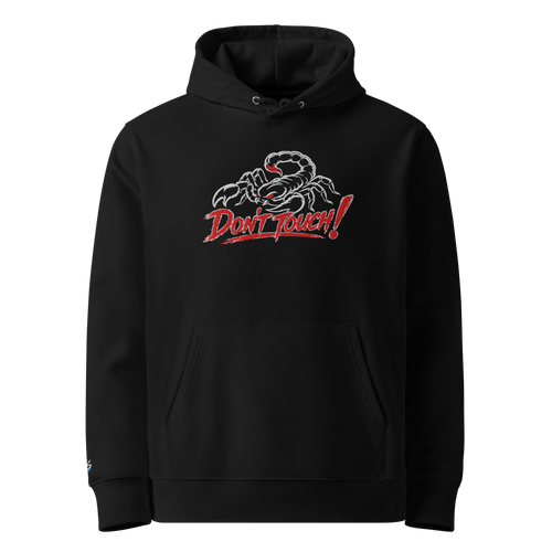 Hoodie Danger "Skorpion- Don´t Touch"" – Schwarz – Vorderansicht