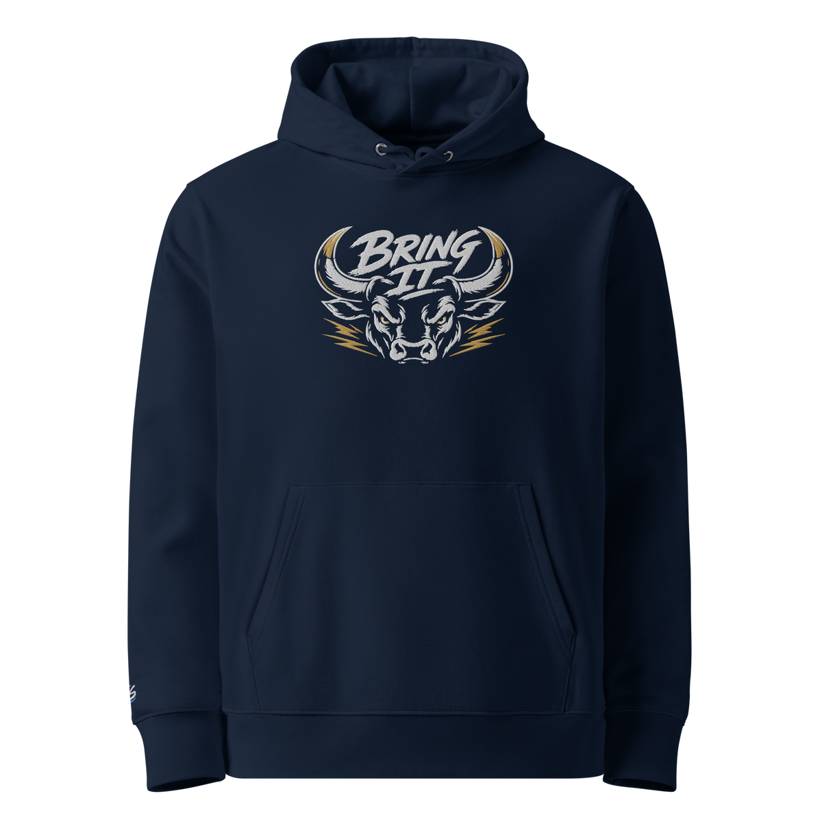 Hoodie Danger "Stier- bring it" – French Navy – Vorderansicht