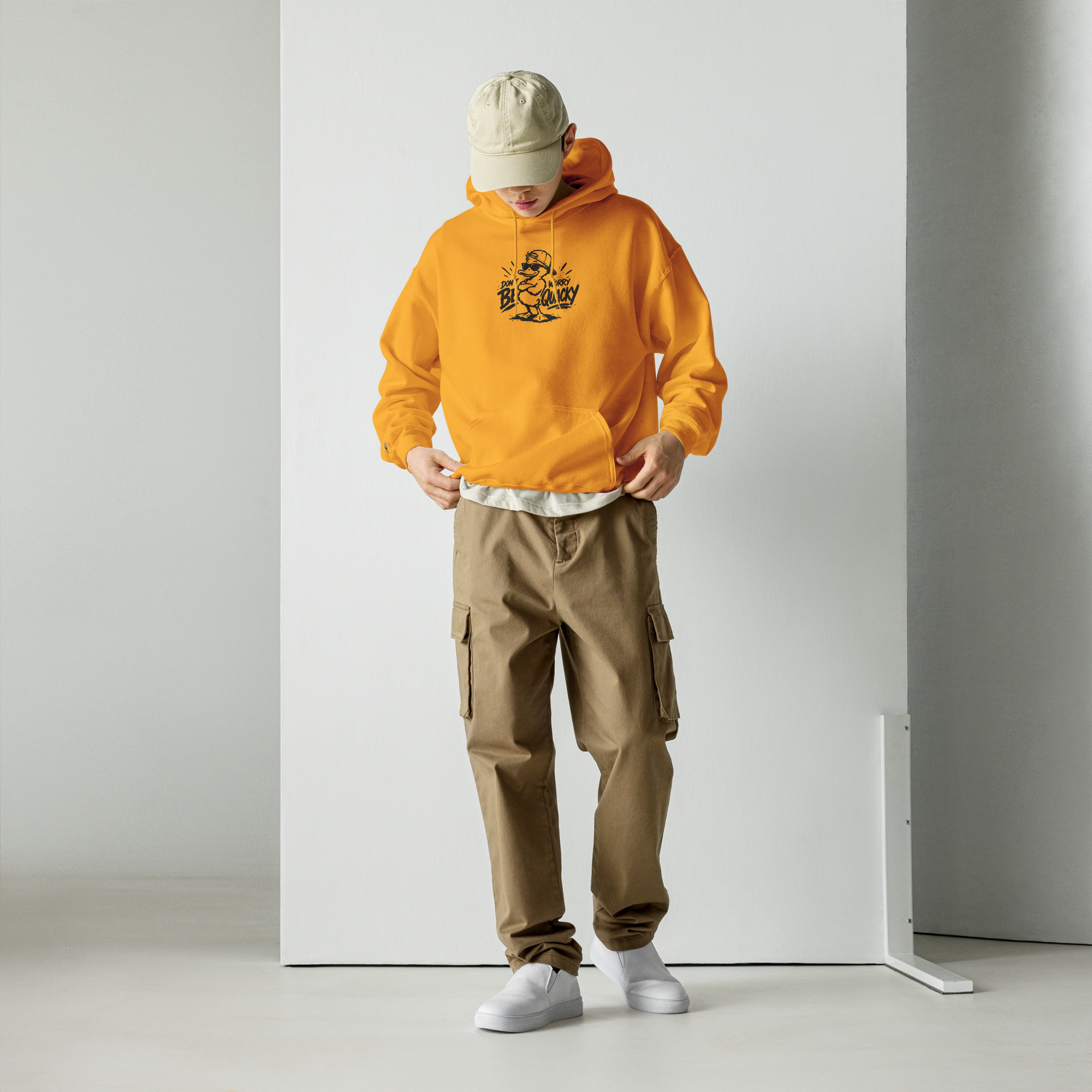 Unisex Stick Hoodie "don't worry quacki"