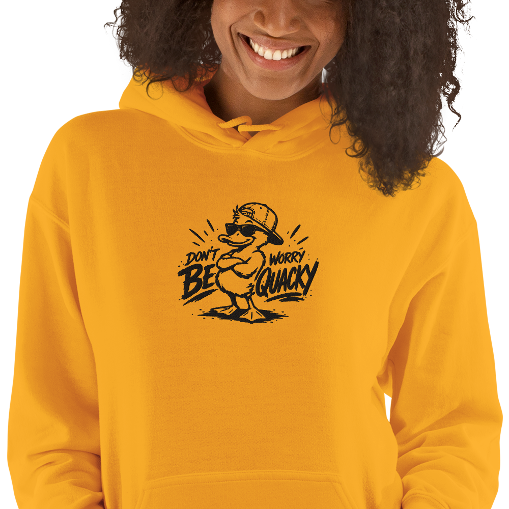 Unisex Stick Hoodie "don't worry quacki"