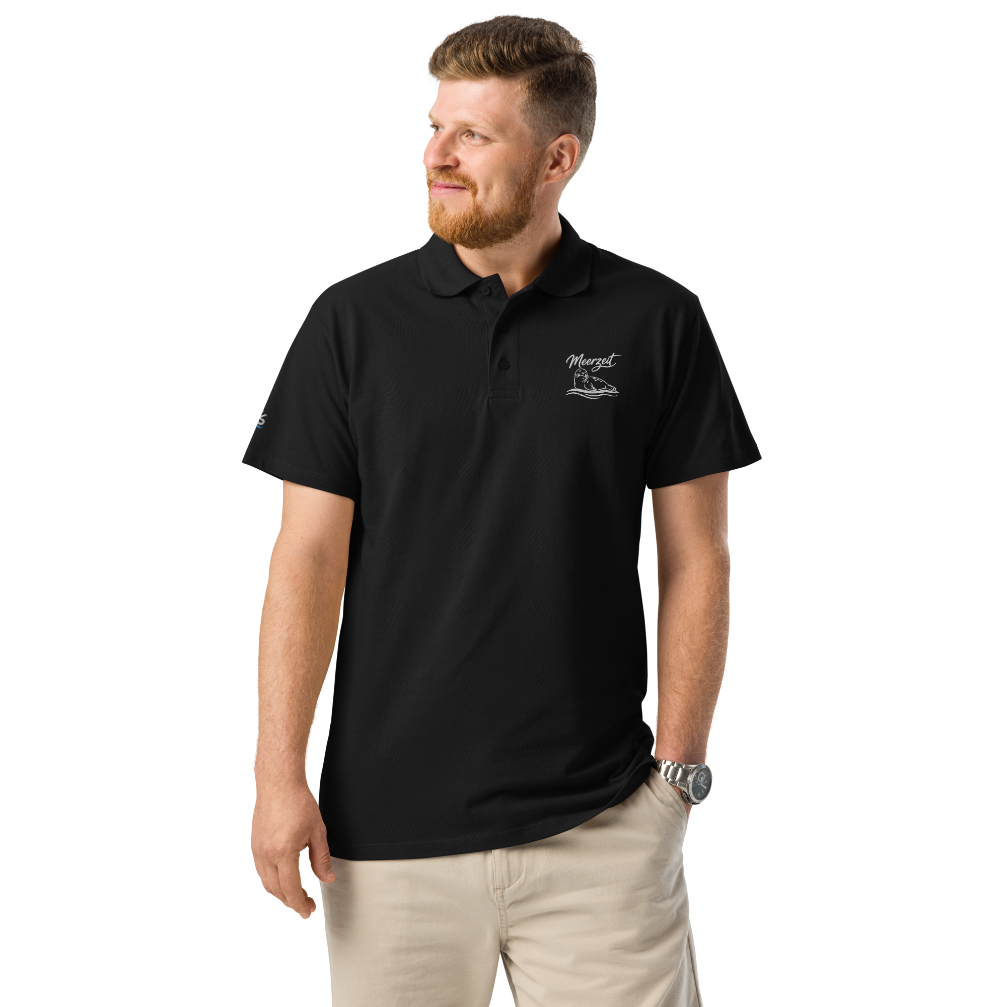 Men´s polo shirt "Meerzeit" gestickt