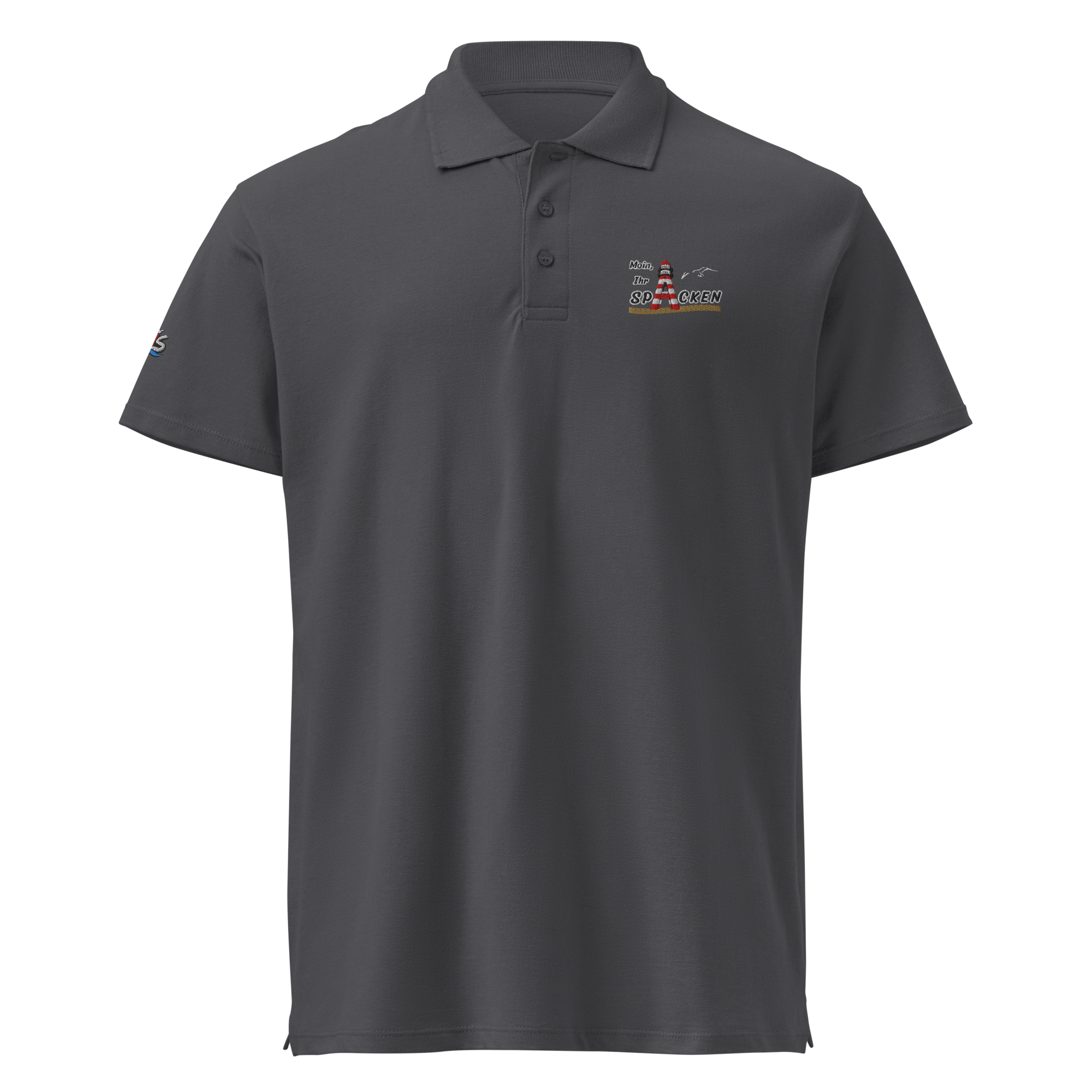 Men´s Polo shirt "Moin ihr Spacken" gestickt