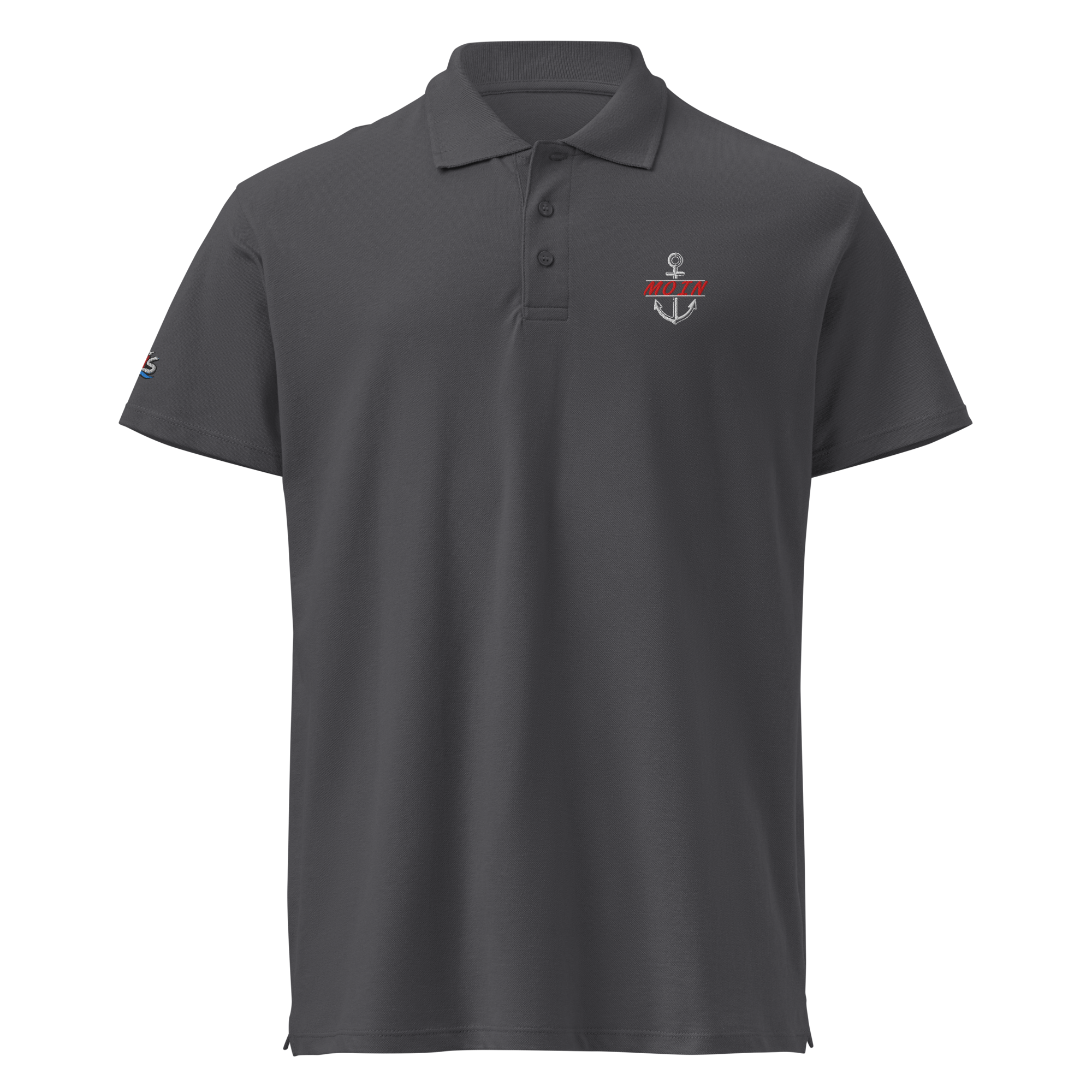 Men´s polo shirt "Moin im Anker R" gestickt