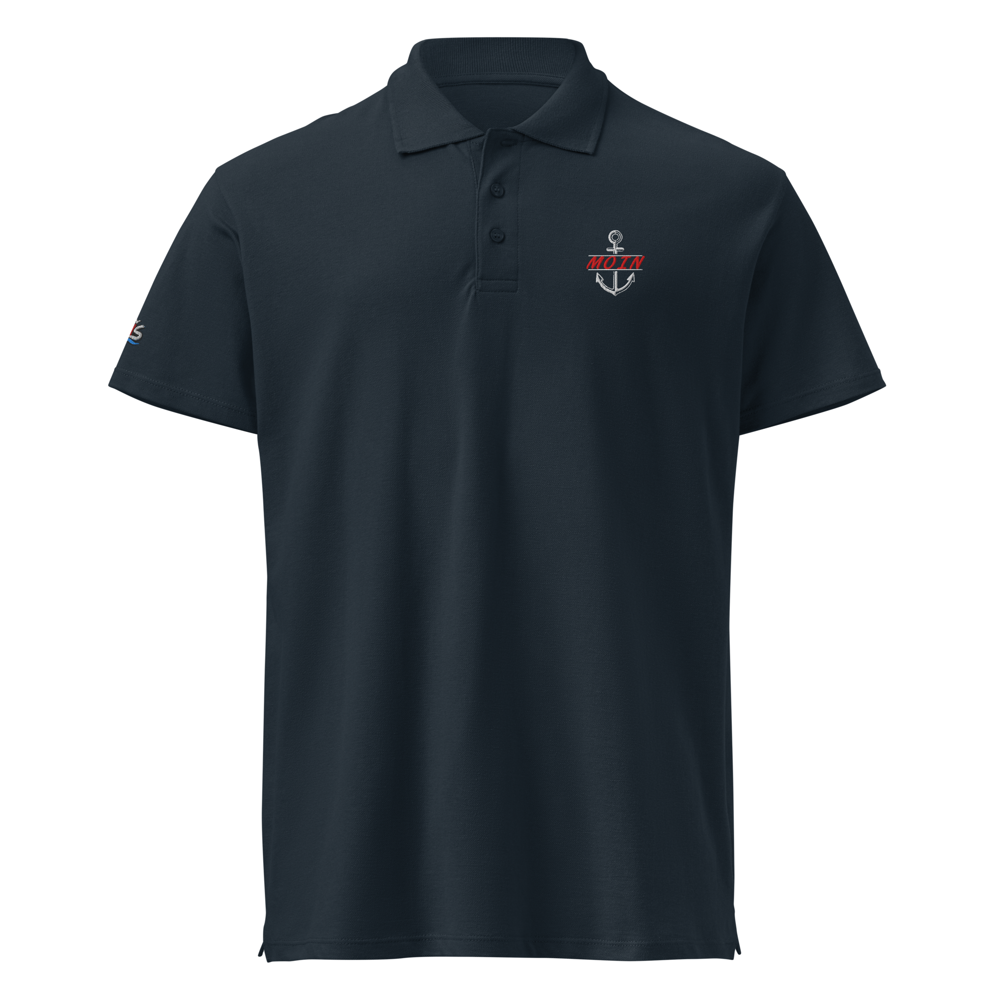 Men´s polo shirt "Moin im Anker R" gestickt