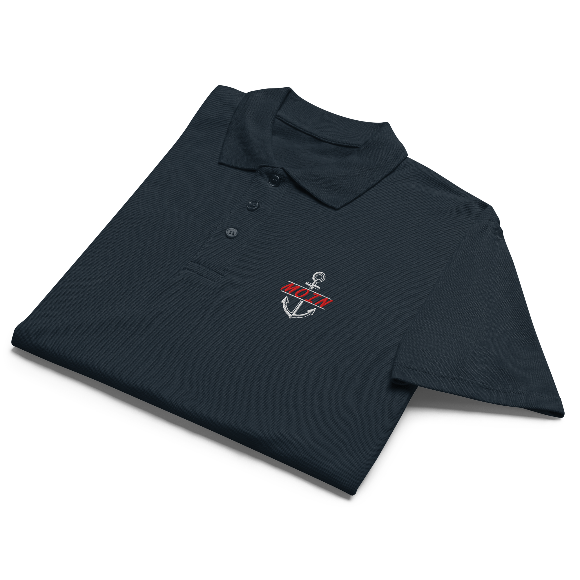 Men´s polo shirt "Moin im Anker R" gestickt