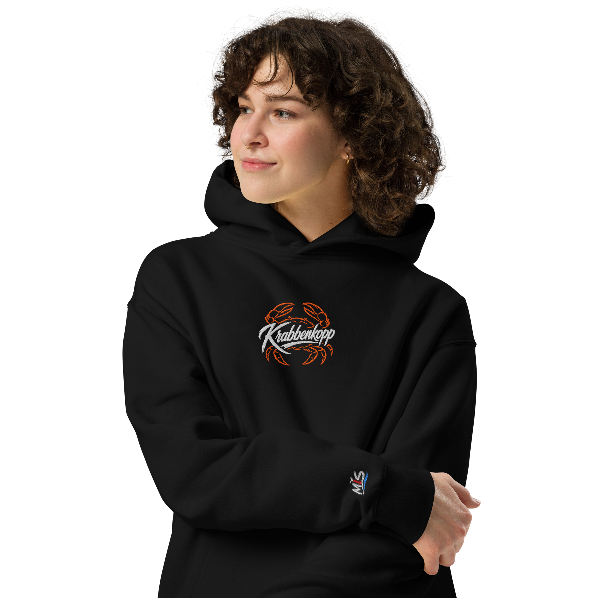 Hoodie "Krabbenkopp" dunkel gestickt