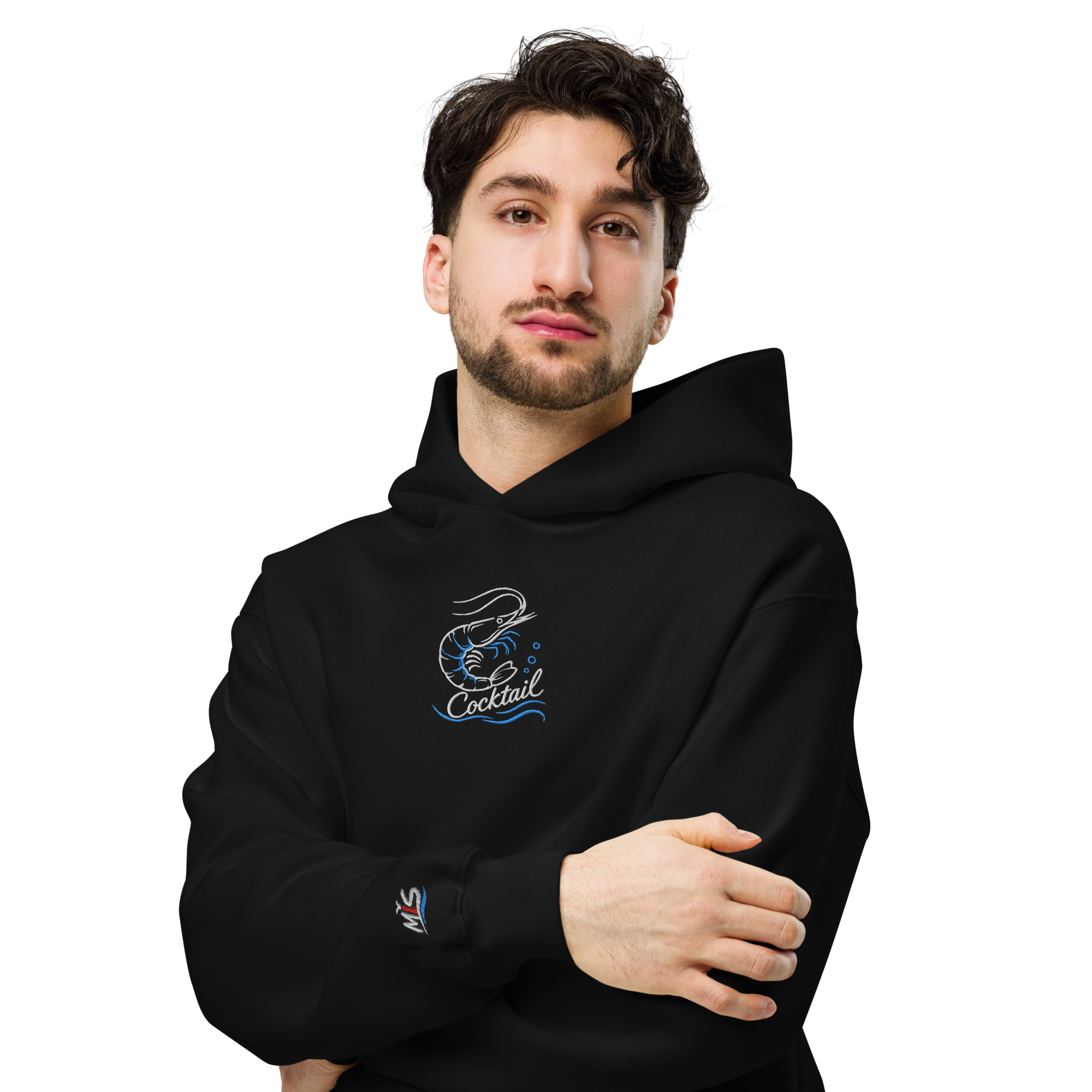 Hoodie "Scrimp-Cocktail" gestickt